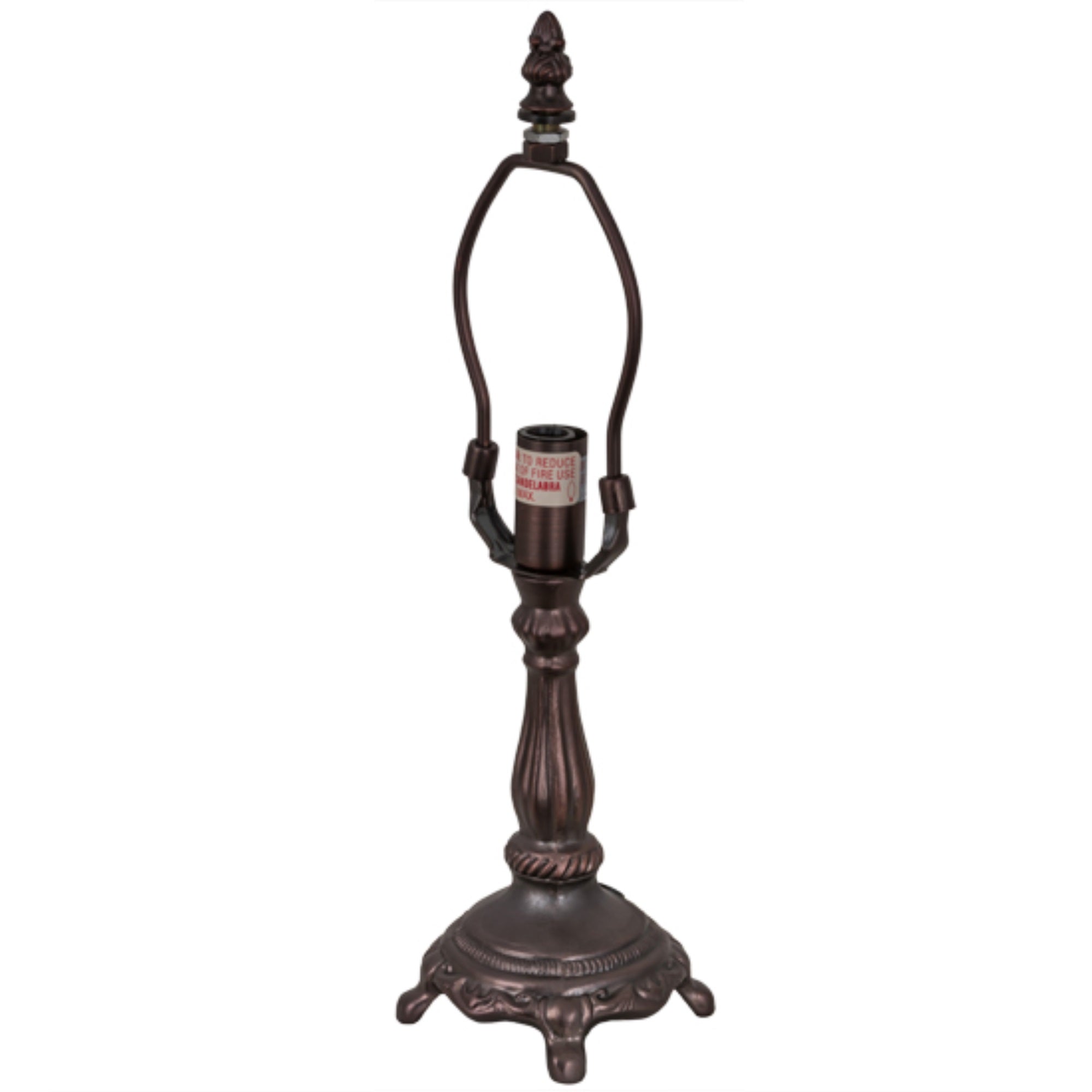 Meyda Tiffany One Light Base 4.50in Dark Finish Mahogany Bronze, Model 157987, Glass Material