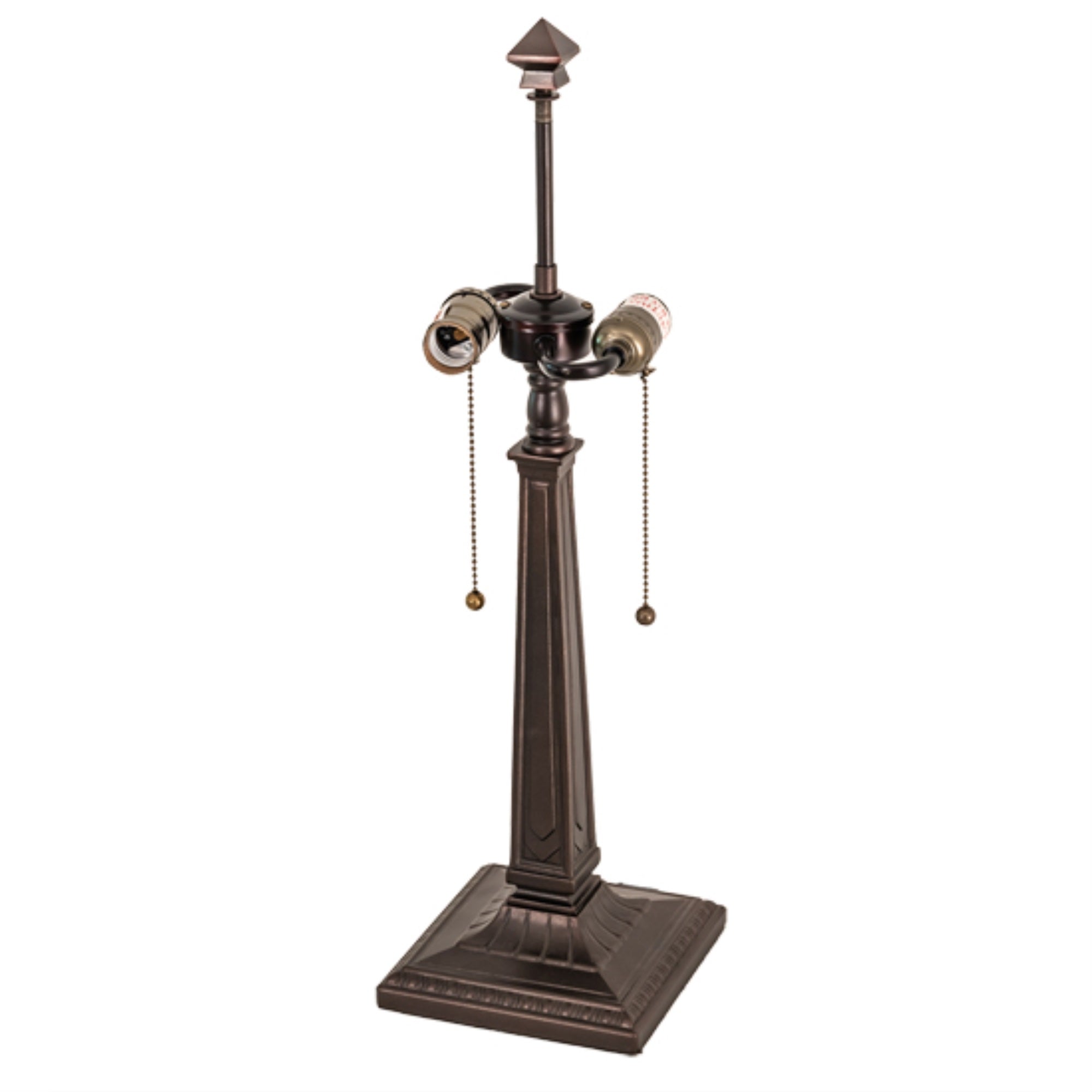 Meyda Tiffany 2 Light Table Base Metal 23in High Black Finish Model 16108