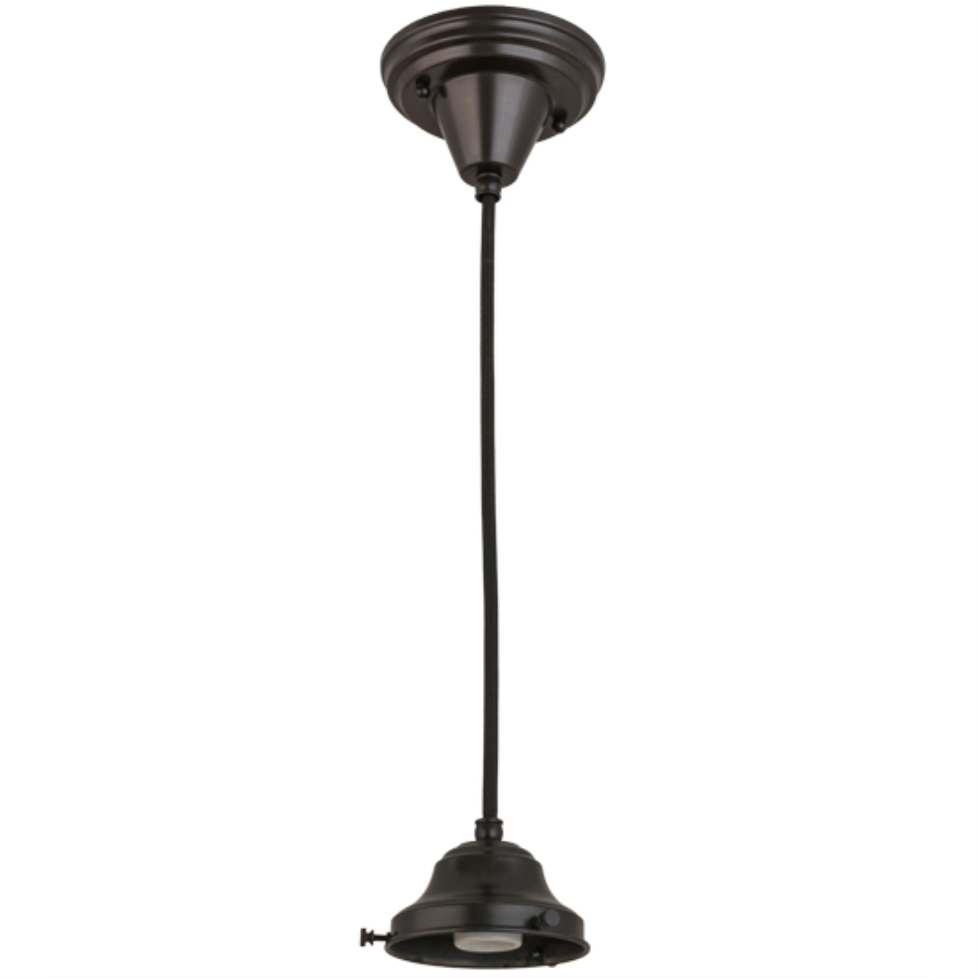 5 inchW Craftsman Brown on Brass 1 LT Pendant Hardware