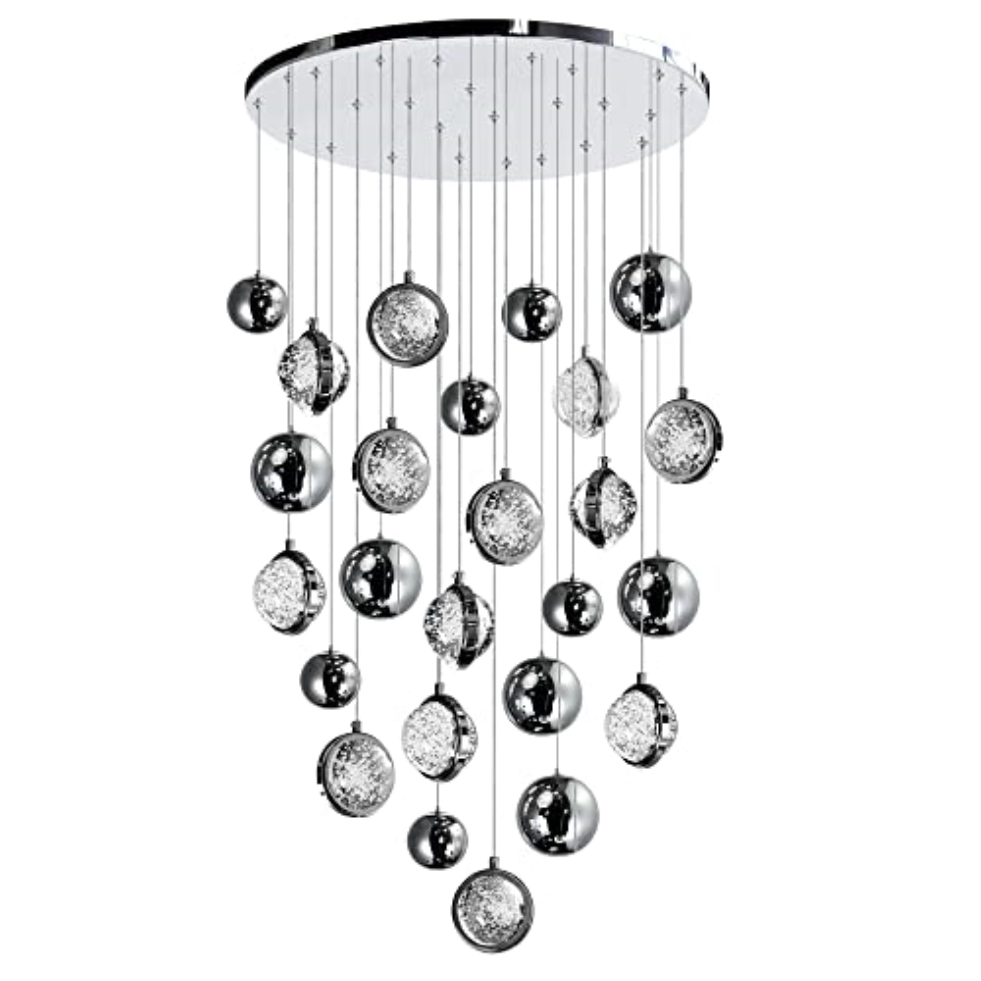 Salvador 24 in LED Integrated Polished Nickel Chandelier