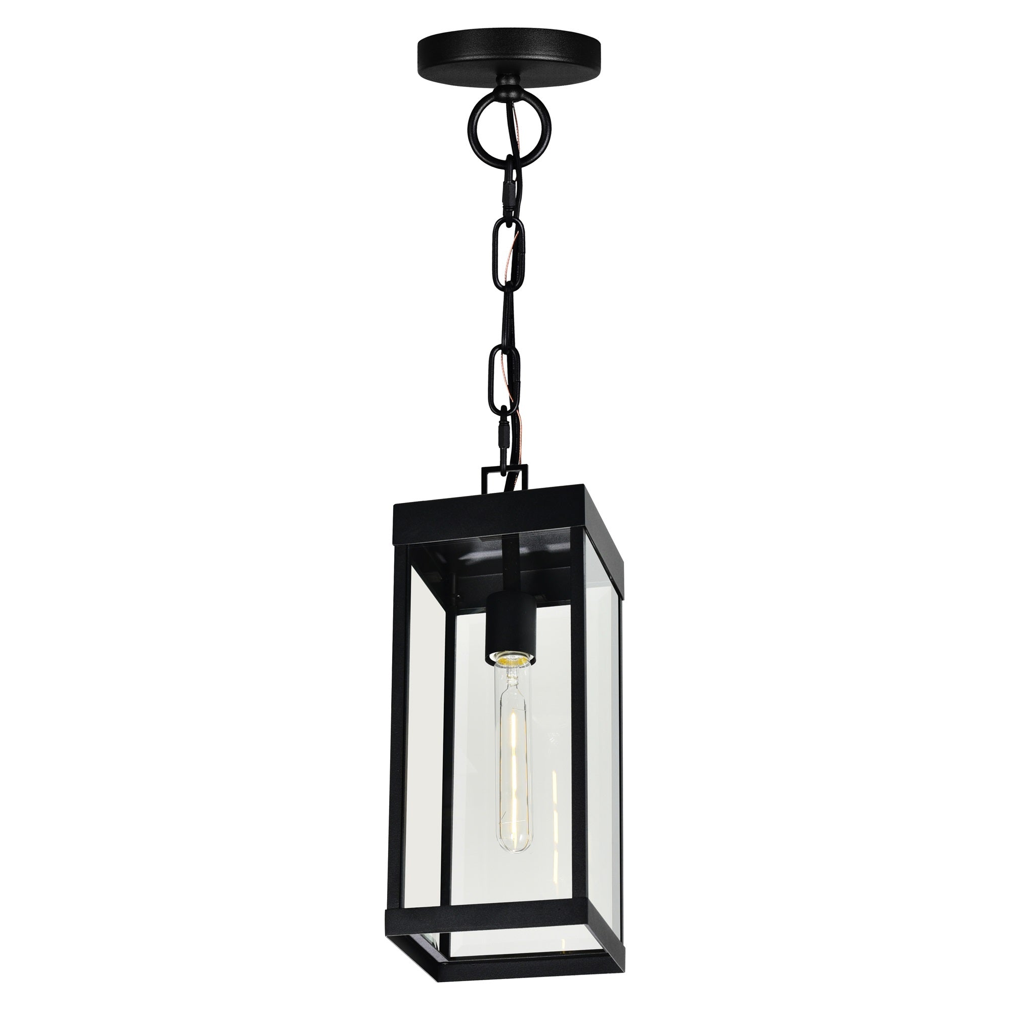 Windsor 1 Light Black Outdoor Ceiling Light