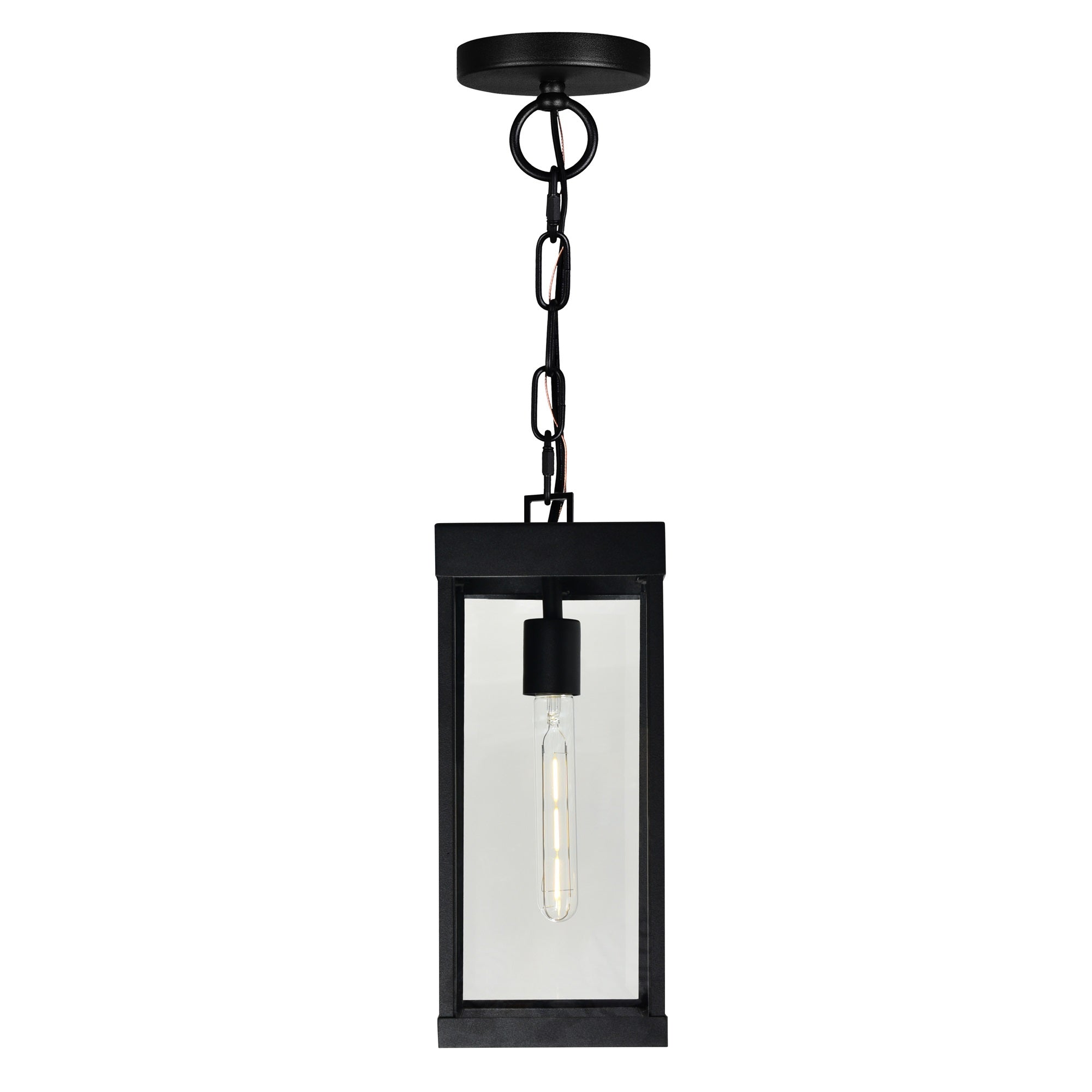 Windsor 1 Light Black Outdoor Ceiling Light