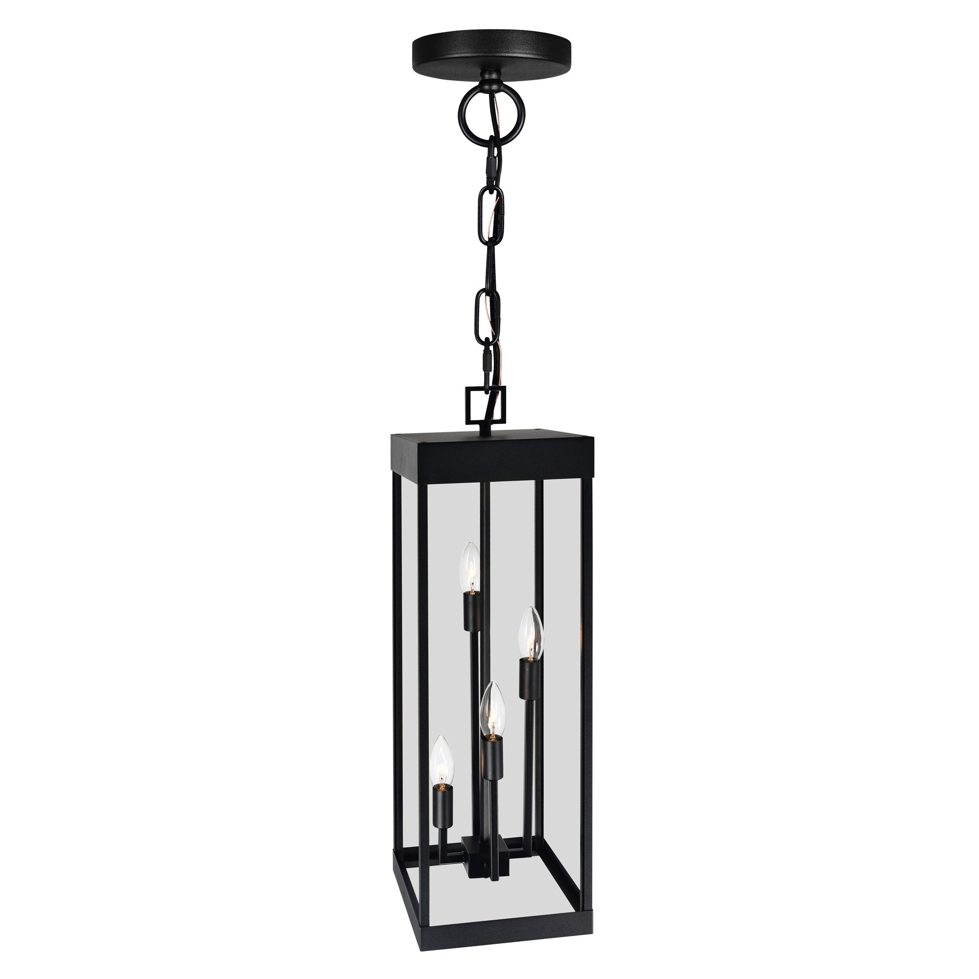 Windsor 4 Light Black Outdoor Ceiling Light