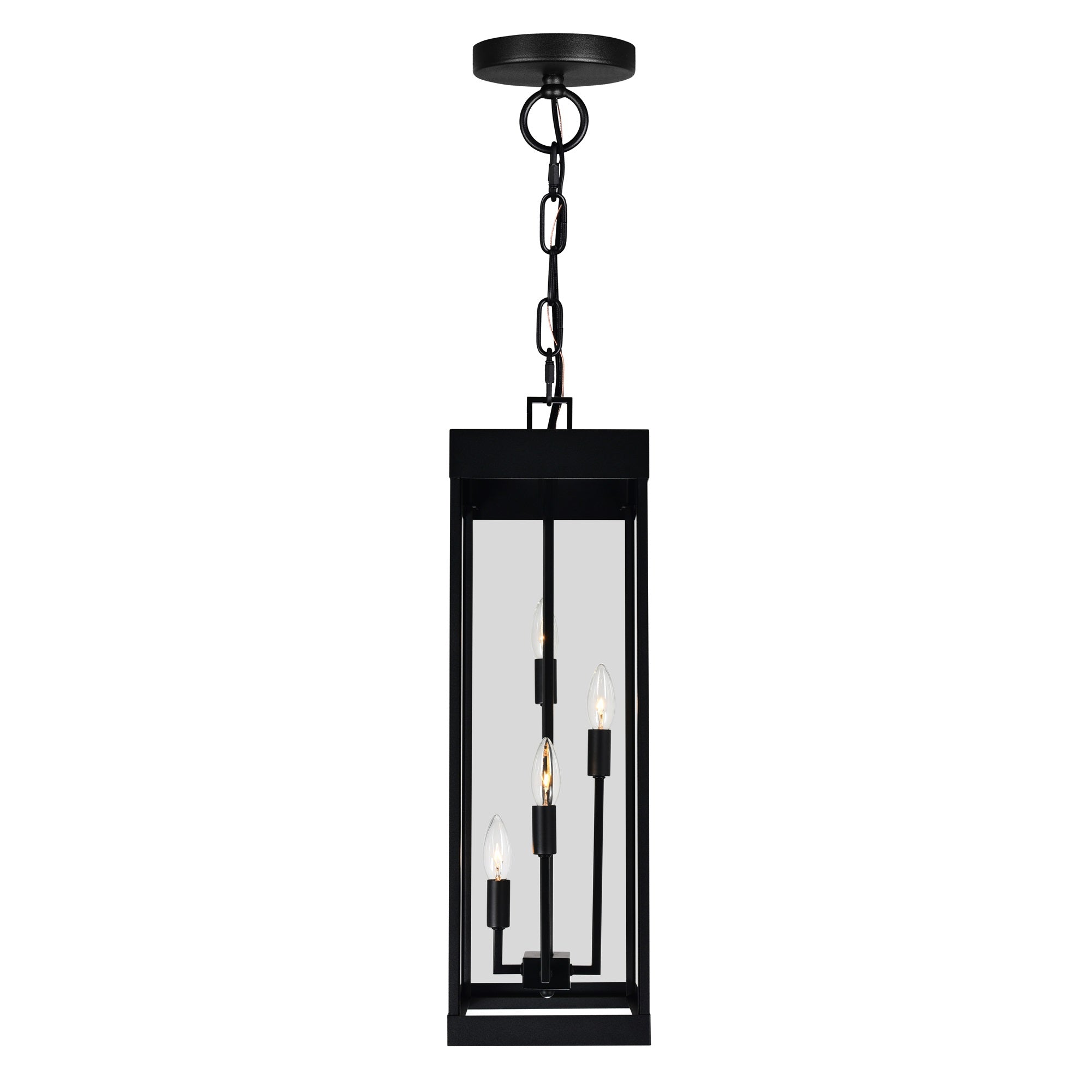Windsor 4 Light Black Outdoor Ceiling Light