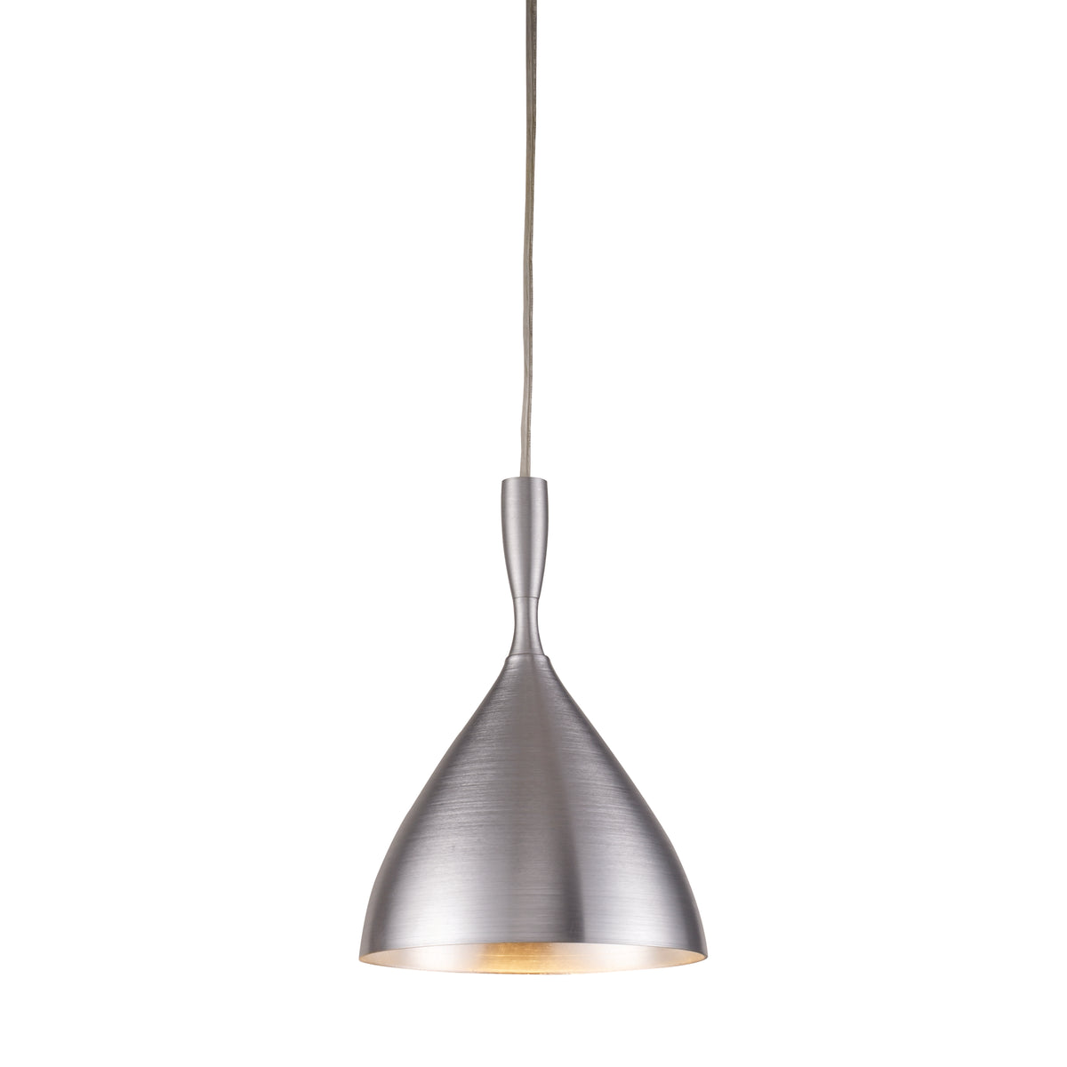 Spun Aluminum 1-Light Pendant In Aluminum - LED