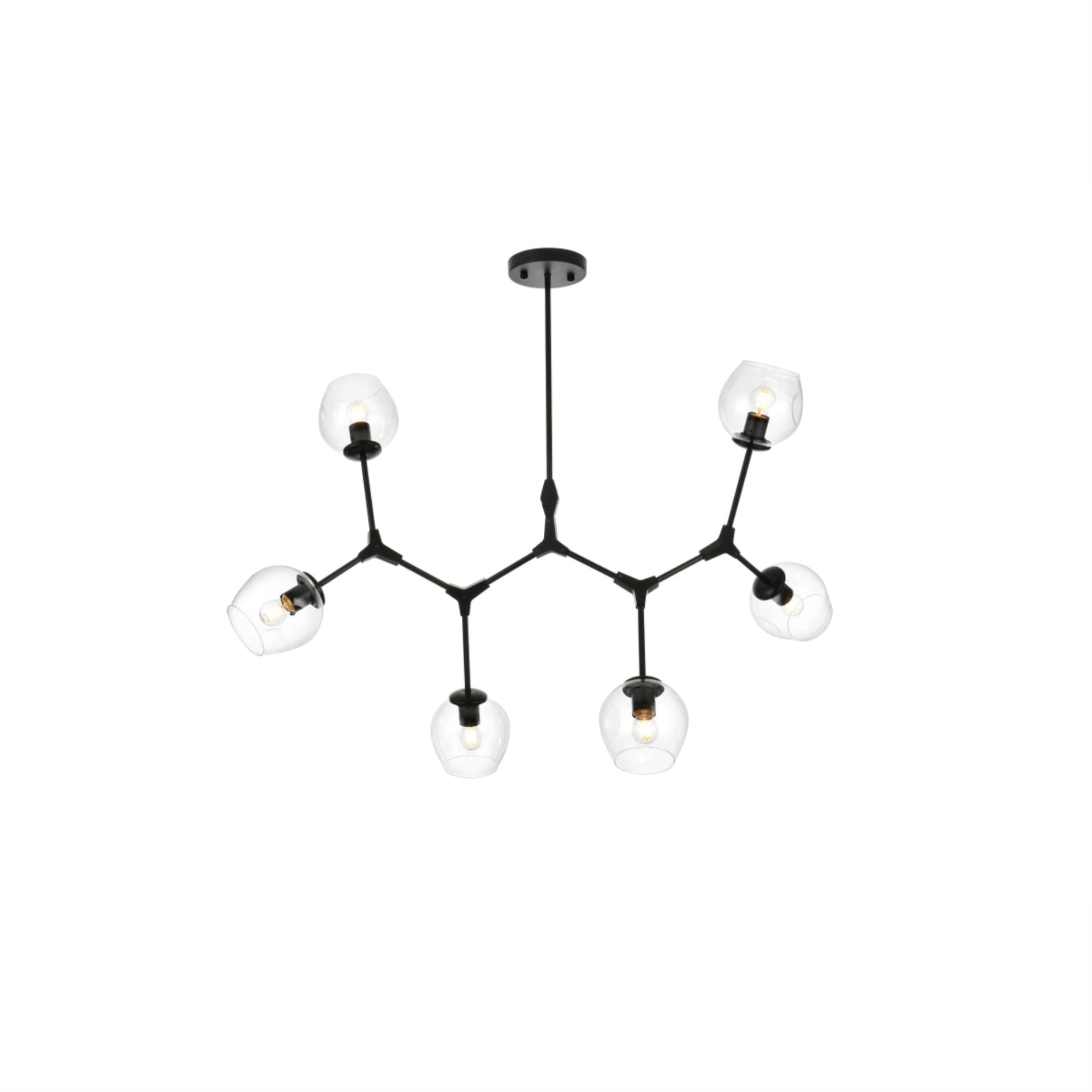 Elegant Lighting Cavoli Chandelier 49 Inch Black