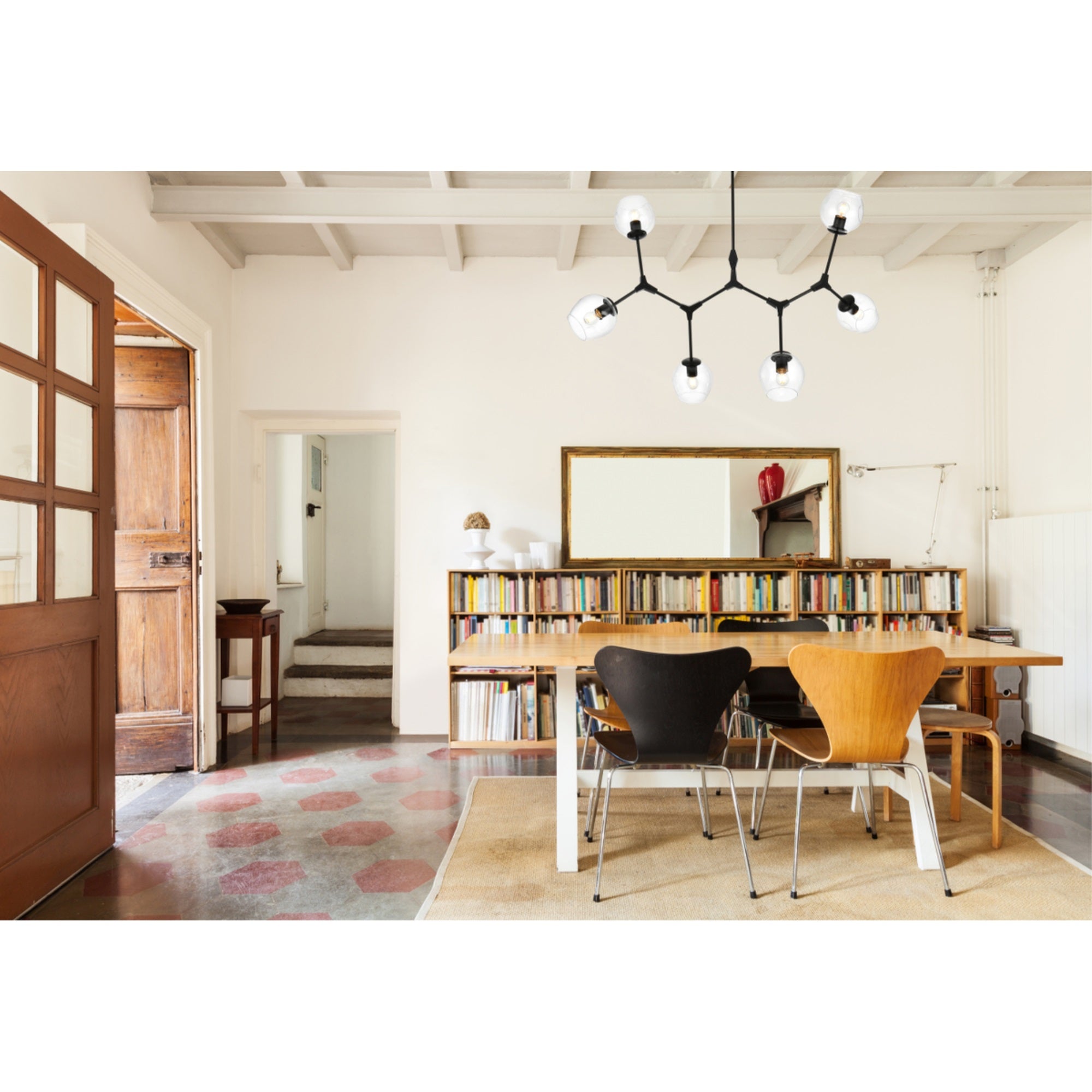 Elegant Lighting Cavoli Chandelier 49 Inch Black
