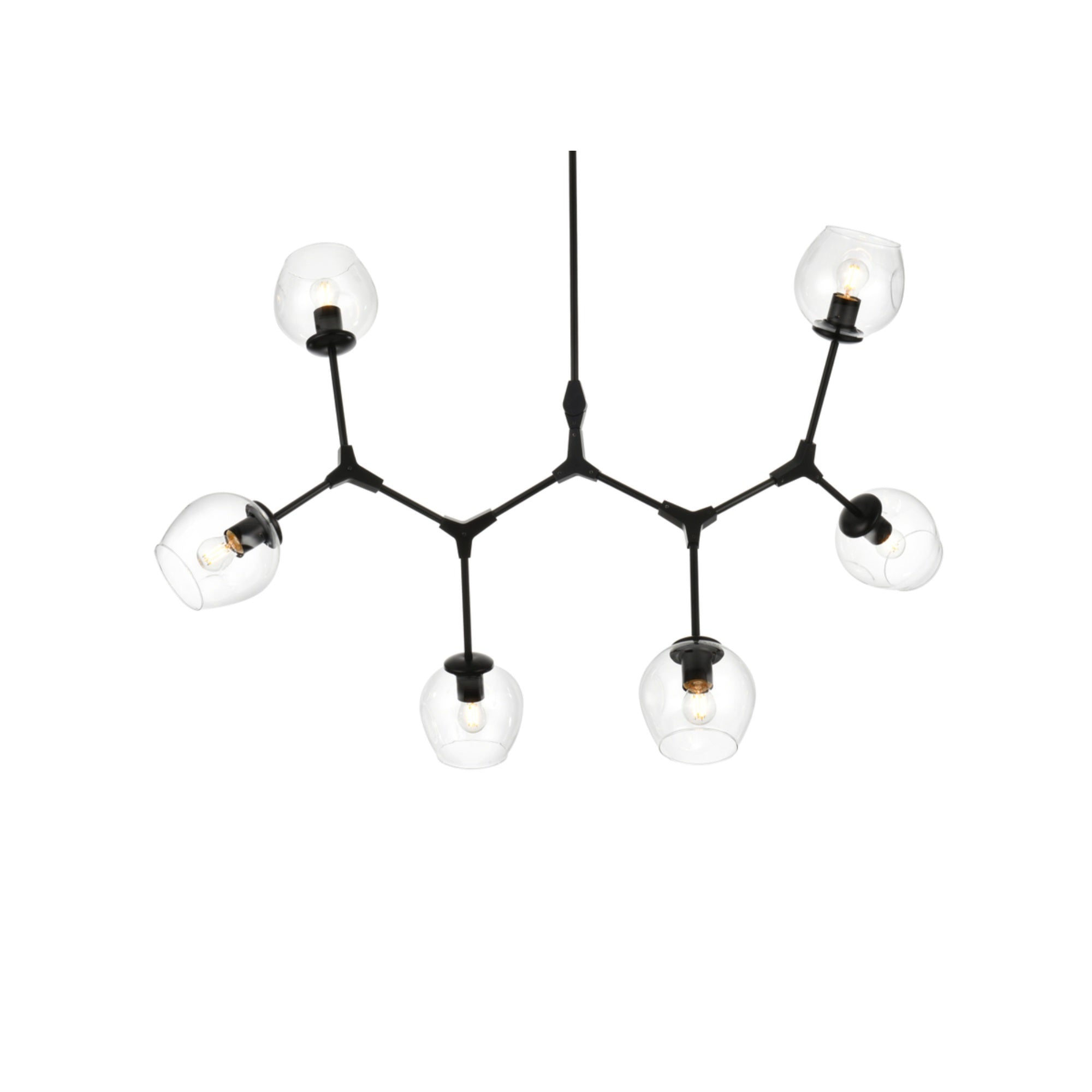 Elegant Lighting Cavoli Chandelier 49 Inch Black