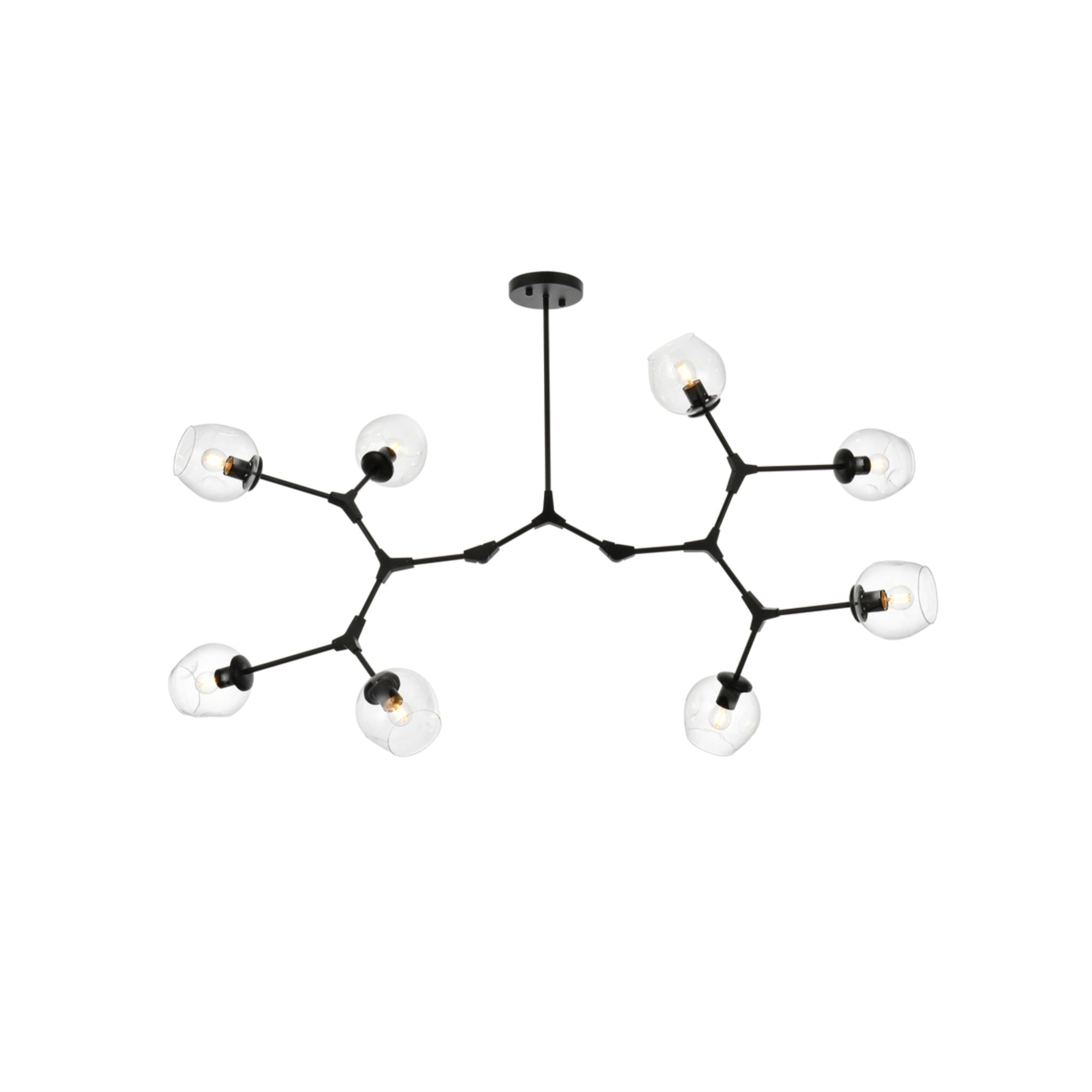 Elegant Lighting Cavoli Chandelier 61 Inch in Black