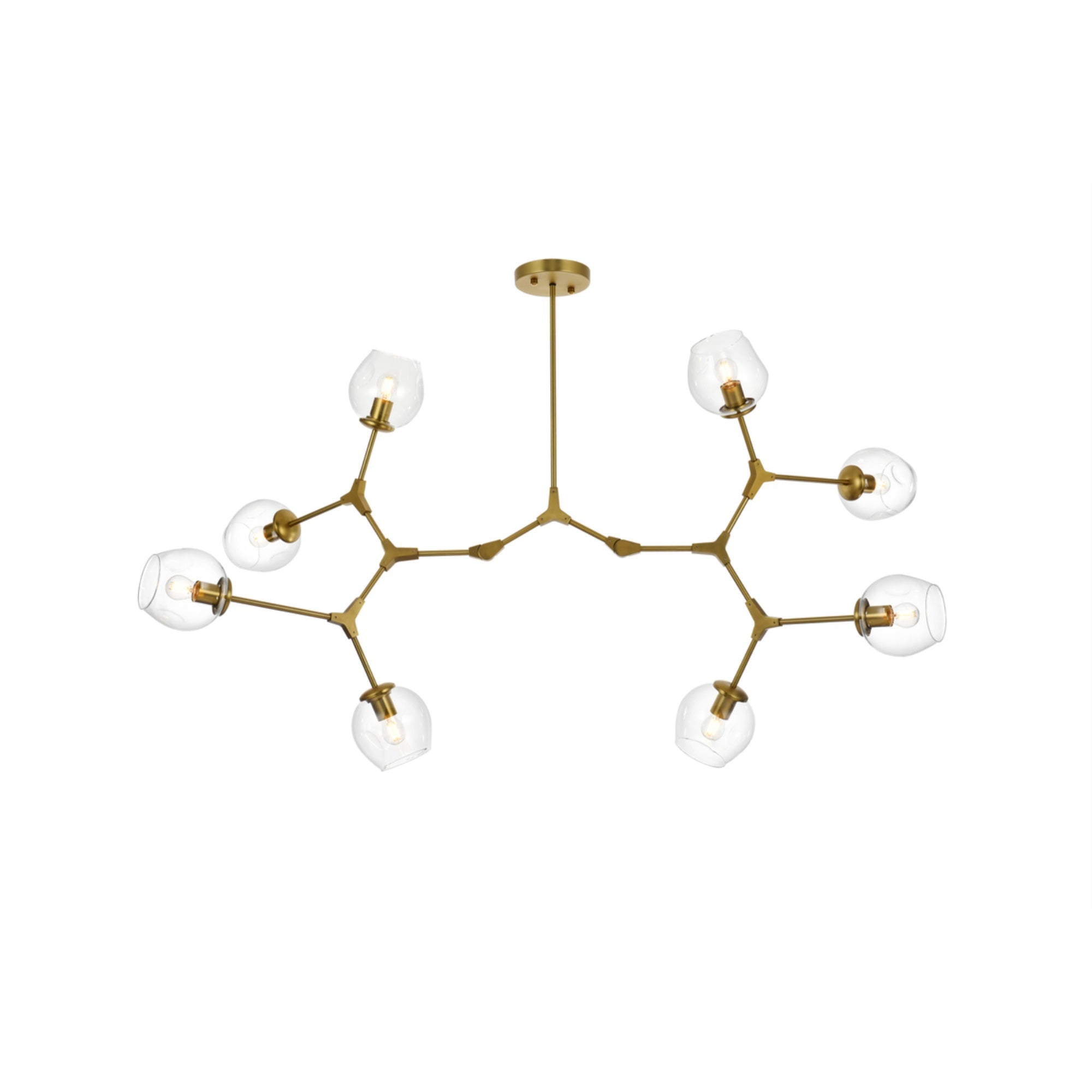 Elegant Lighting Cavoli Chandelier, Brass Finish, 61 Inch Elegant Design