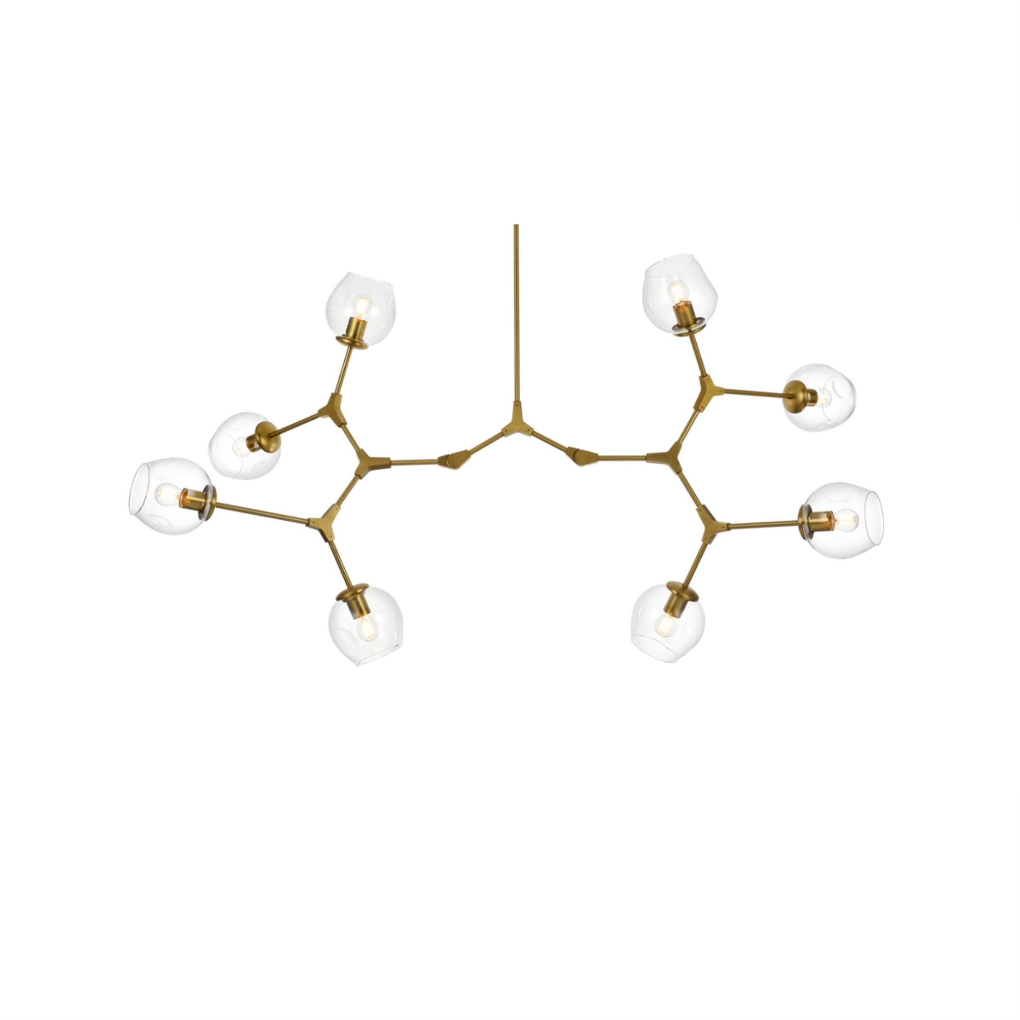 Elegant Lighting Cavoli Chandelier, Brass Finish, 61 Inch Elegant Design