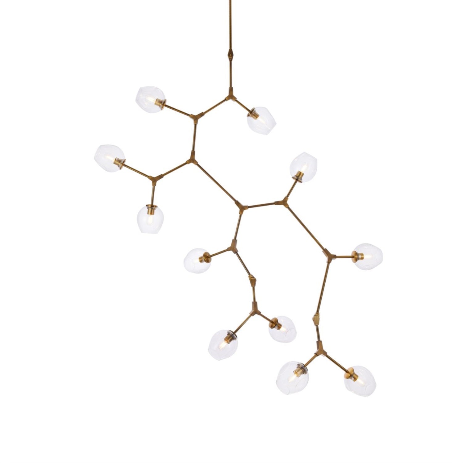 Elegant Lighting Brass Chandelier, 11 Lights, Metal, 73.6"D x 69.6"H, Model 1712G73BR, Modern Indoor Decorative Fixture