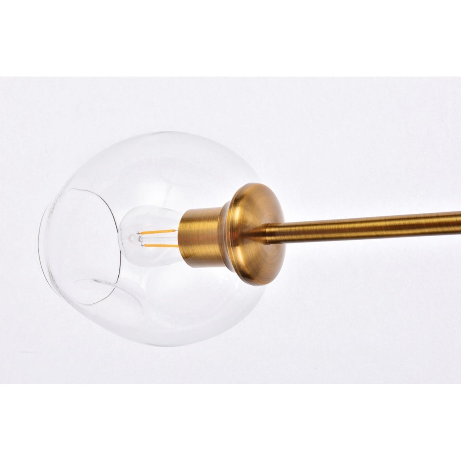 Elegant Lighting Cavoli Brass Wall Sconce, 2 Lights, Clear Finish