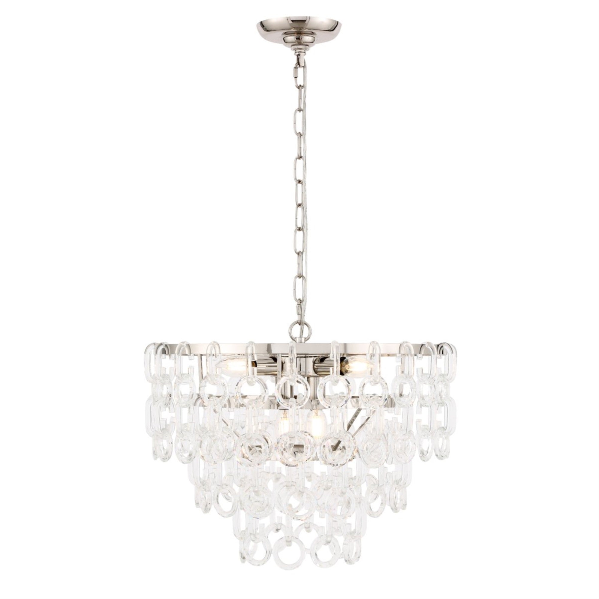 Debutante 6 light Polished Nickel Pendant