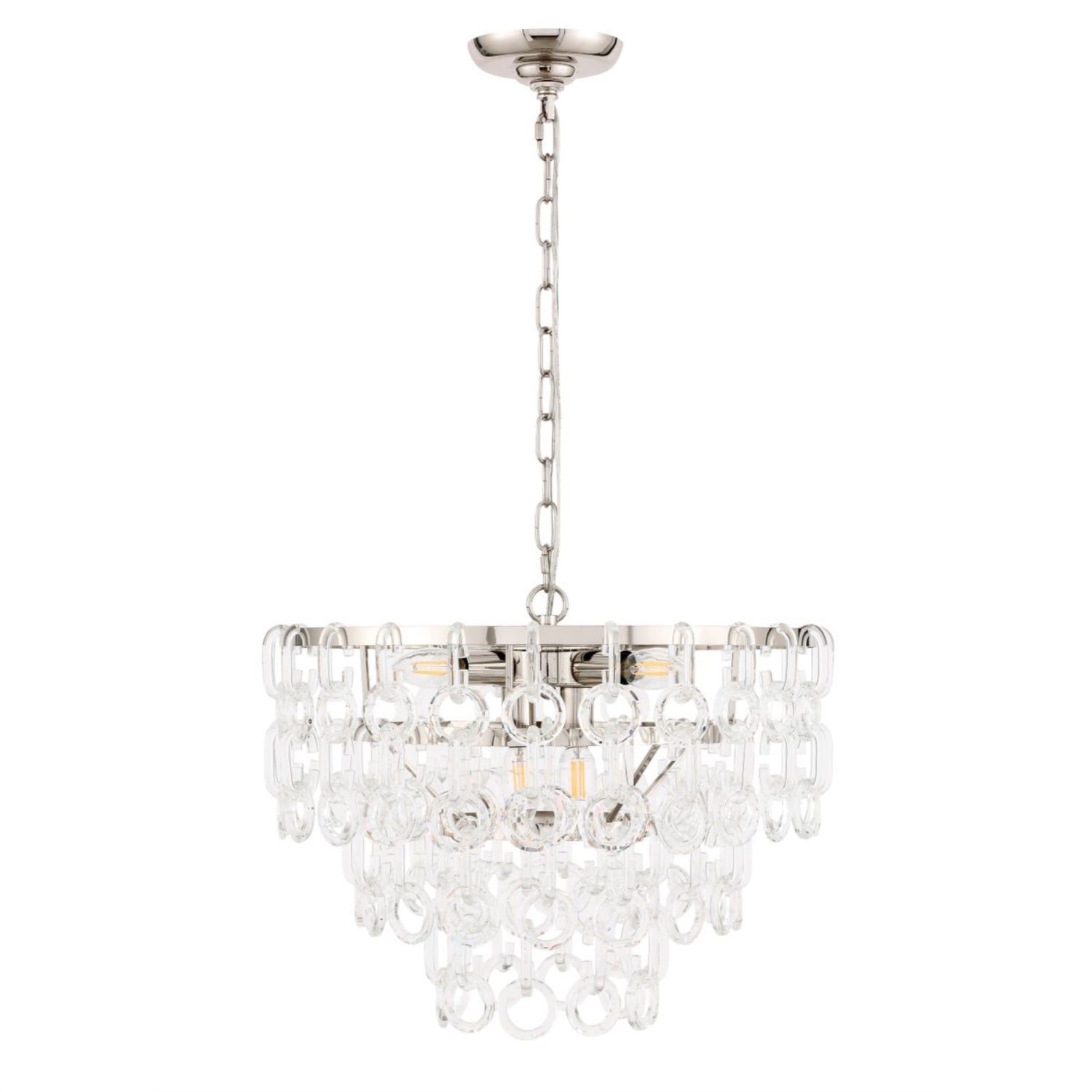 Debutante 6 light Polished Nickel Pendant