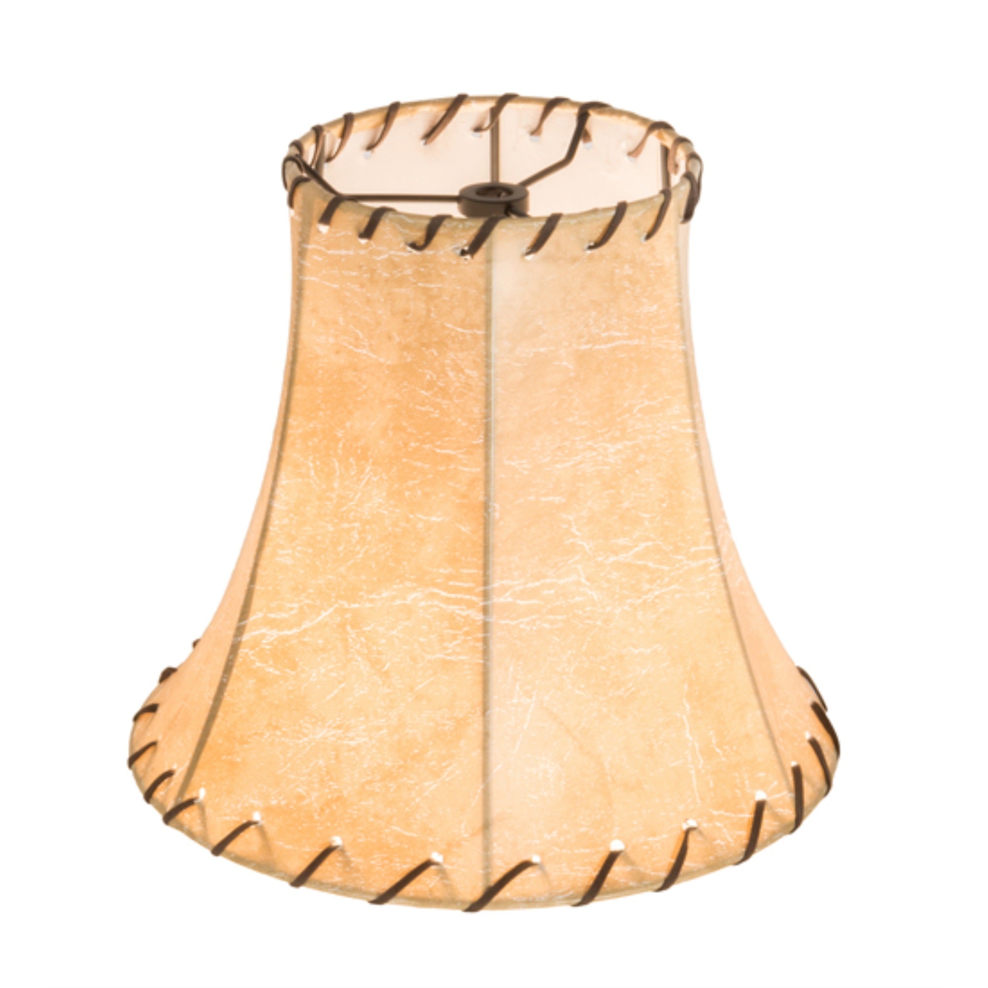 Meyda Tiffany Faux Leather Shade 9in Black Metal Model 172817