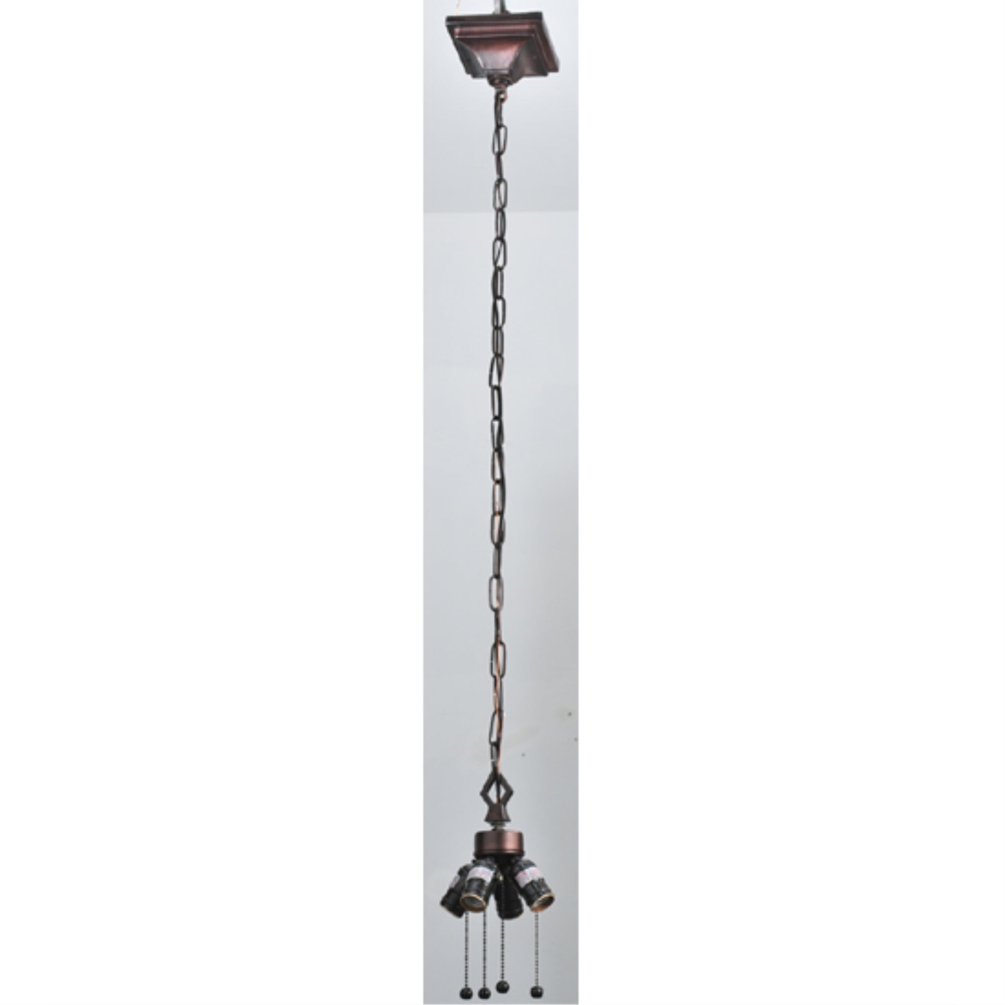 MISSION 4 LIGHT PULLCHAIN HANGING FIXTURE