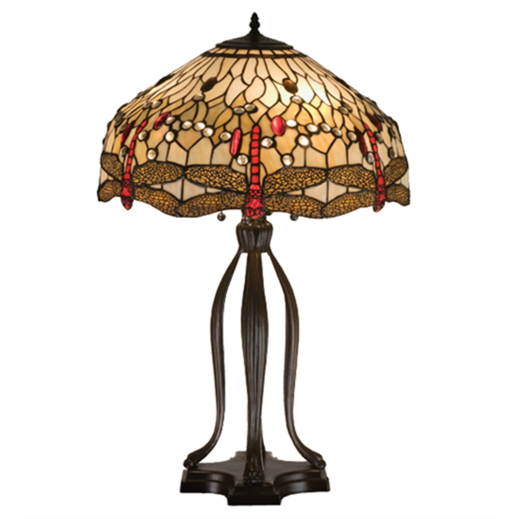 30.5 inchH Tiffany Hanginghead Dragonfly Table Lamp