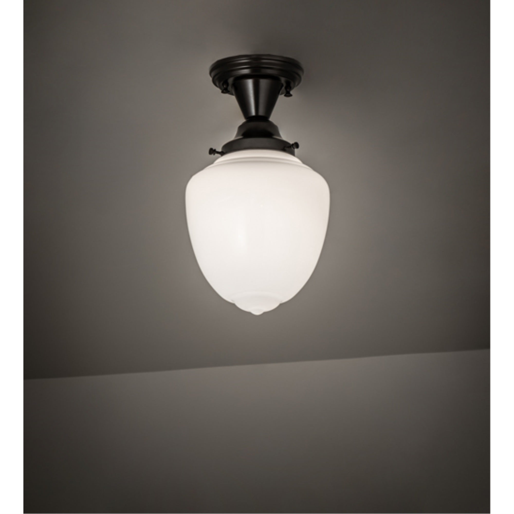8 inch Wide Revival Schoolhouse SemiFlushmount