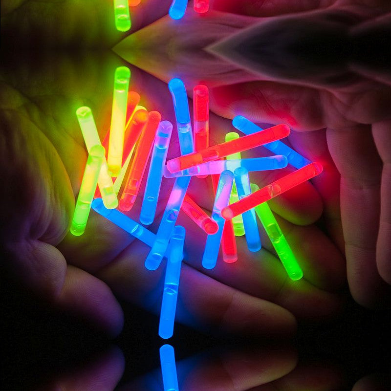 Blinkee Glow Sticks Mini Pack of 50 - Plastic, Small, Assorted Colors, Model 1770000