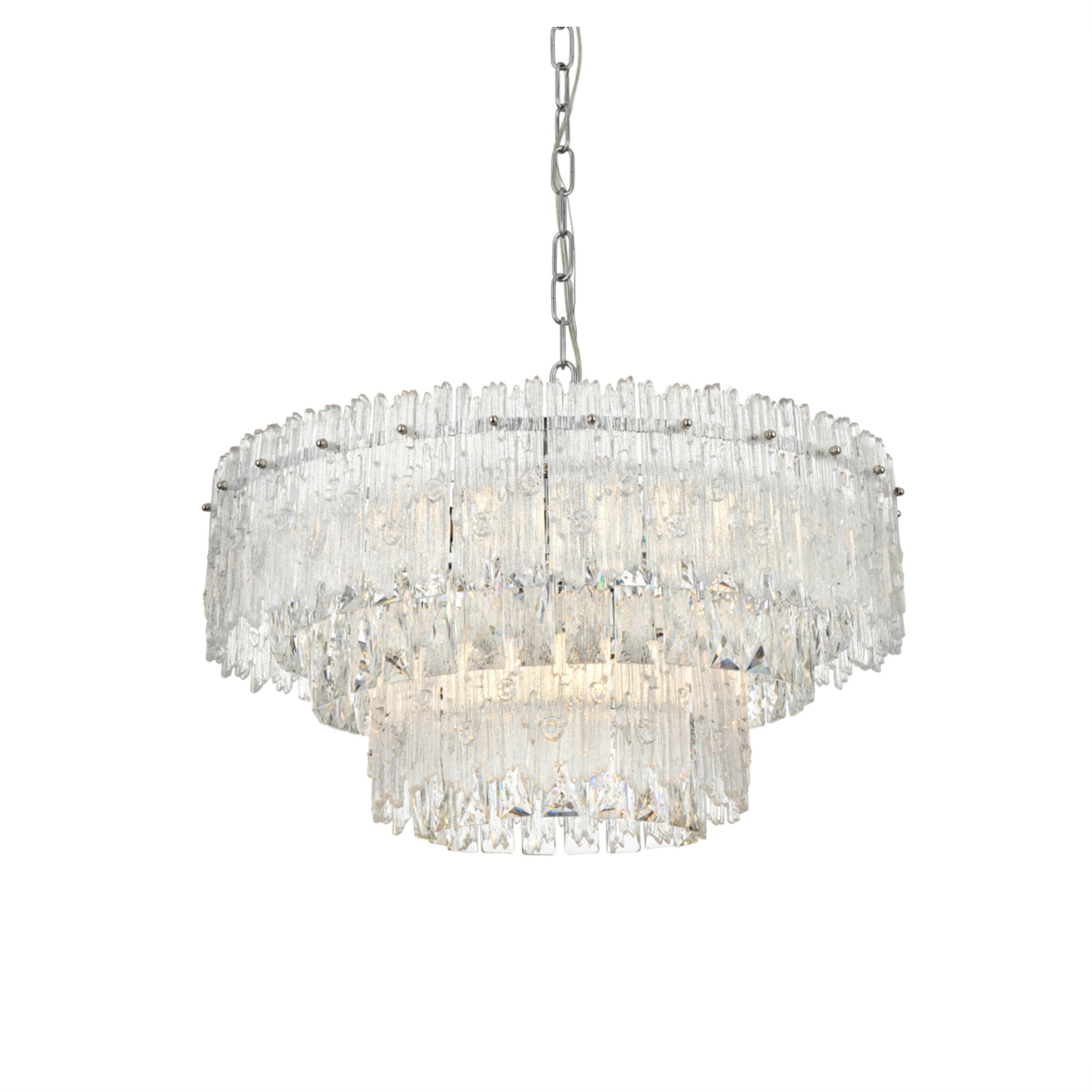 Elegant Lighting Emilia 6-Light Metal & Glass Chandelier In Chrome/Clear