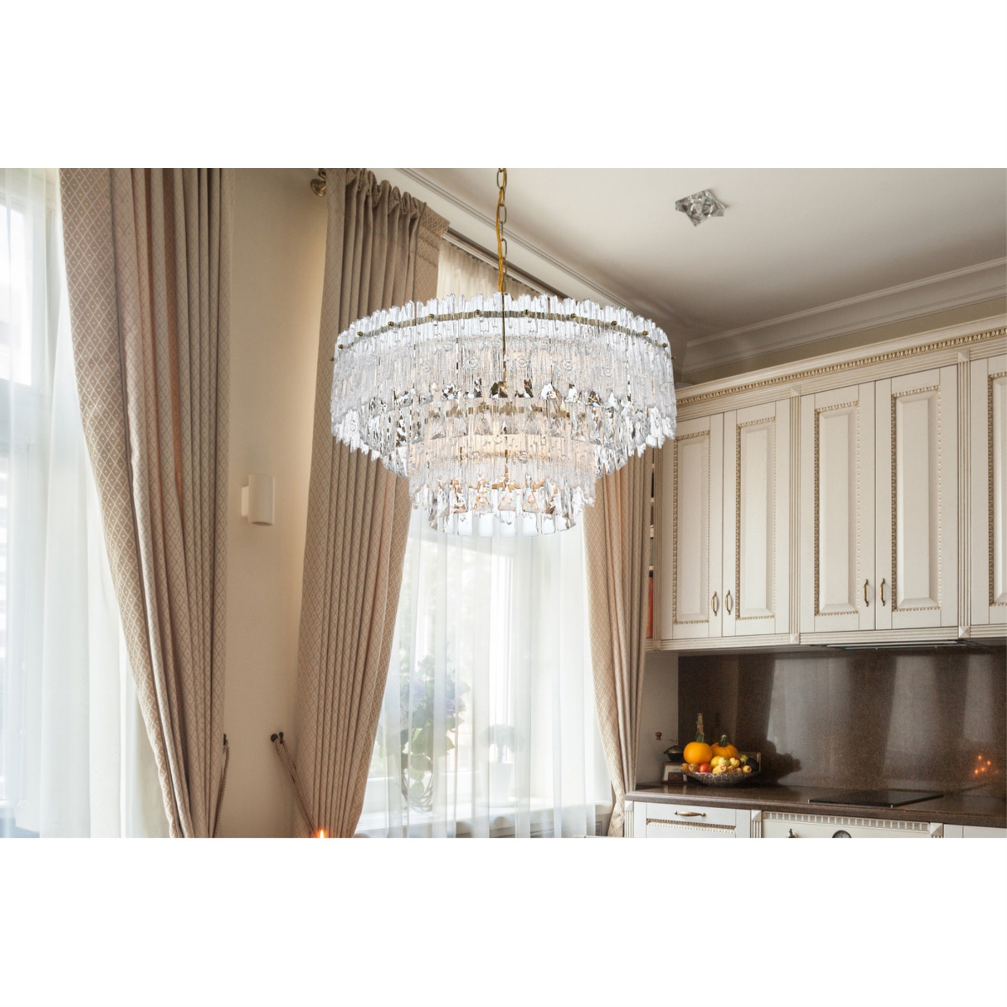 Elegant Lighting Emilia 21 Inch Pendant Light In Satin Gold