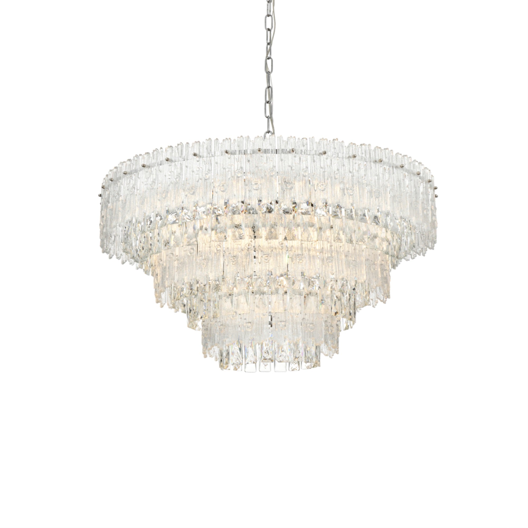 Elegant Lighting Emilia 10-Light Metal & Glass Chandelier In Chrome/Clear