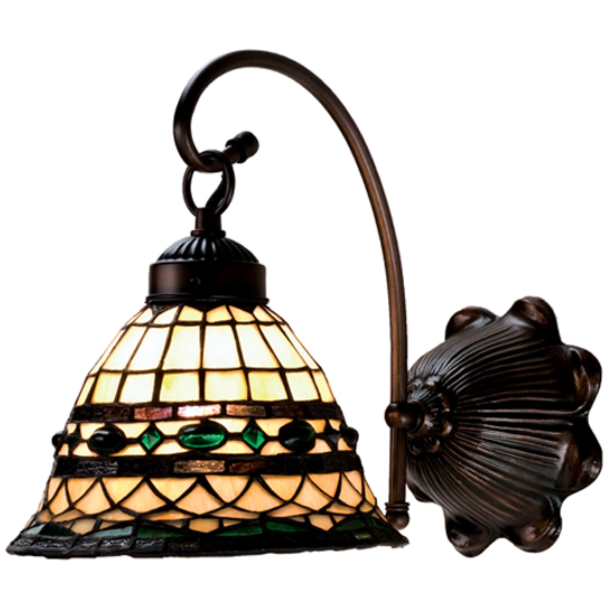 Meyda Tiffany 18529 Lighting Fixture, 8in Width, Metal, Beige Green Finish