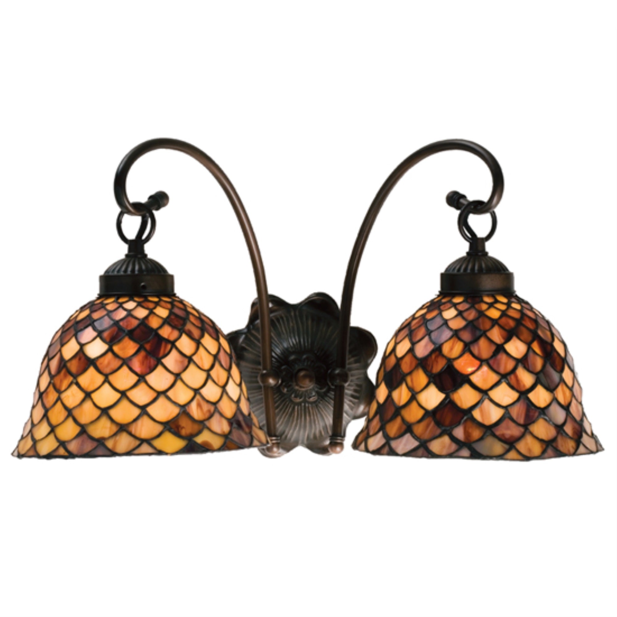 Meyda Tiffany Lighting Fixture, 18in Width, Antique Finish, Model 18632, Metal