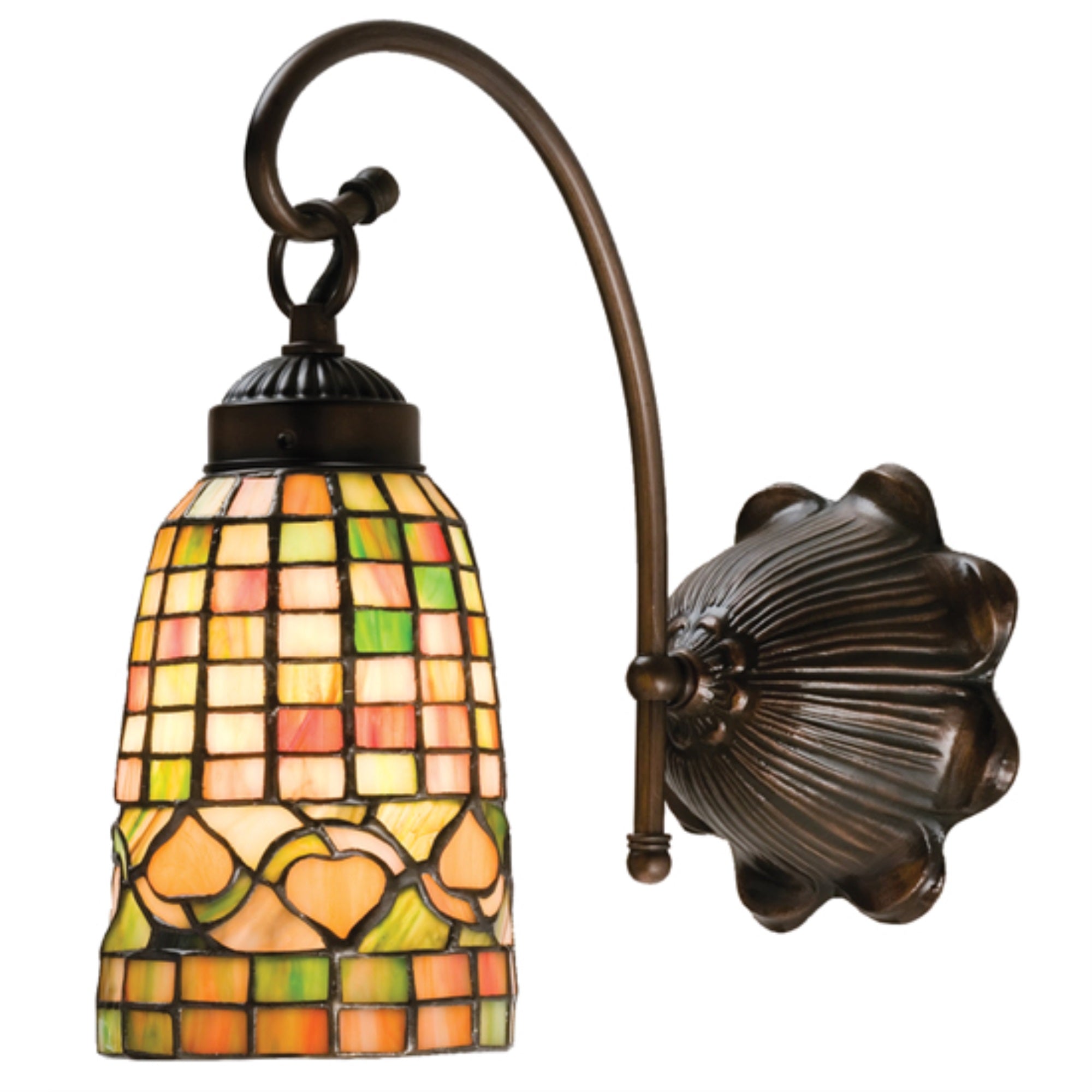 Meyda Tiffany Lighting Fixture, Metal, 6in Width, Model 18650, Finish: Antique