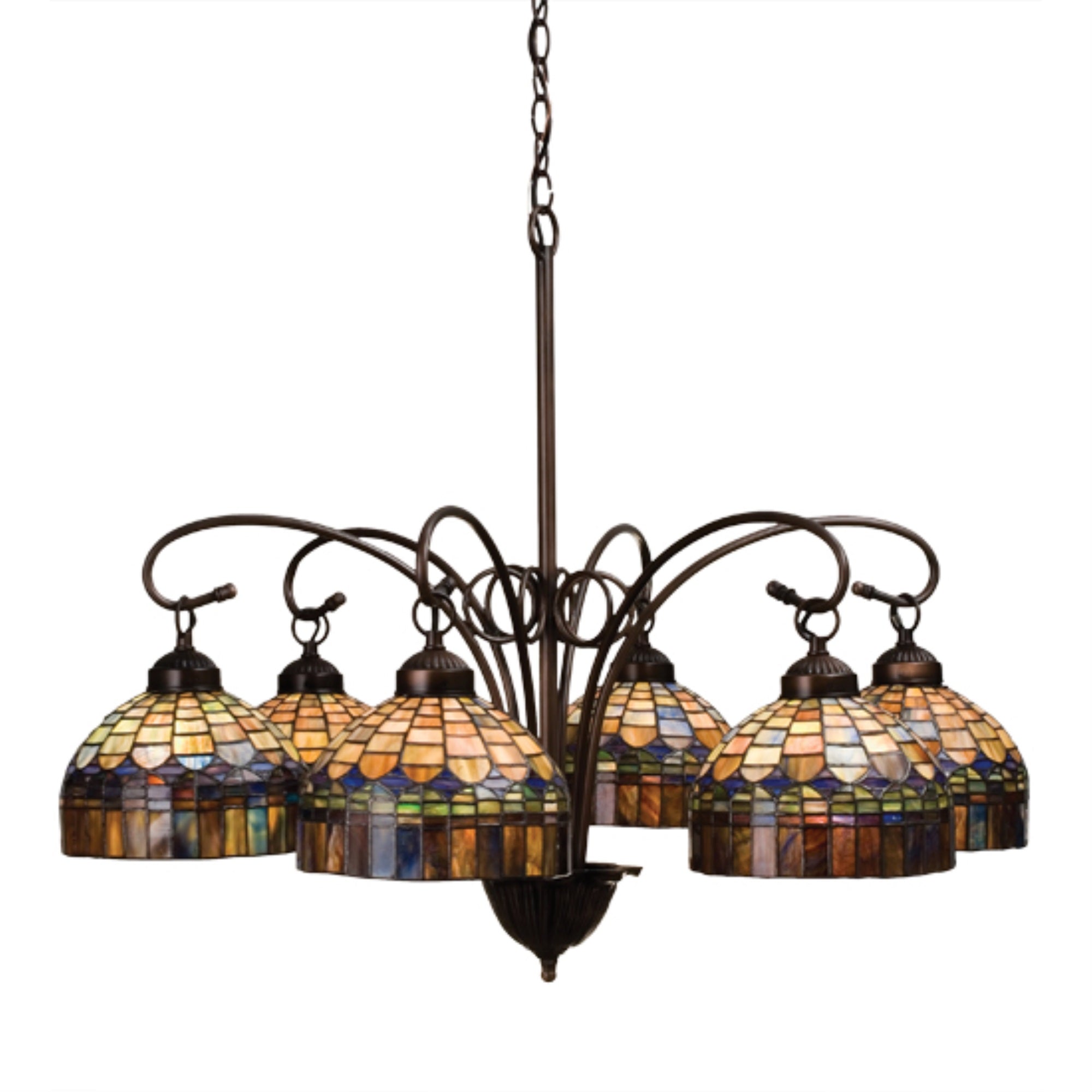 31 inchW Tiffany Candice 6 LT Chandelier