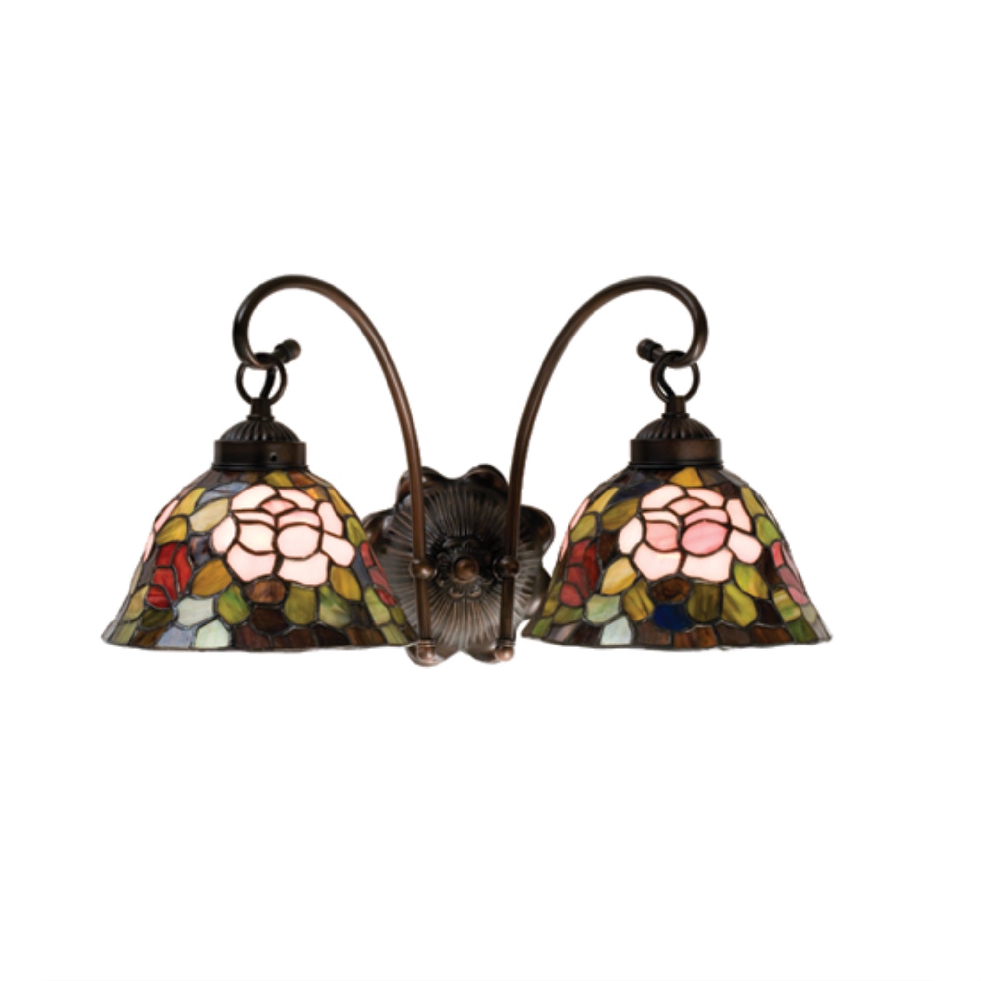 Meyda Tiffany Lighting Fixture, 18in Width, Metal, Purple/Blue Burgundy, Model 18709