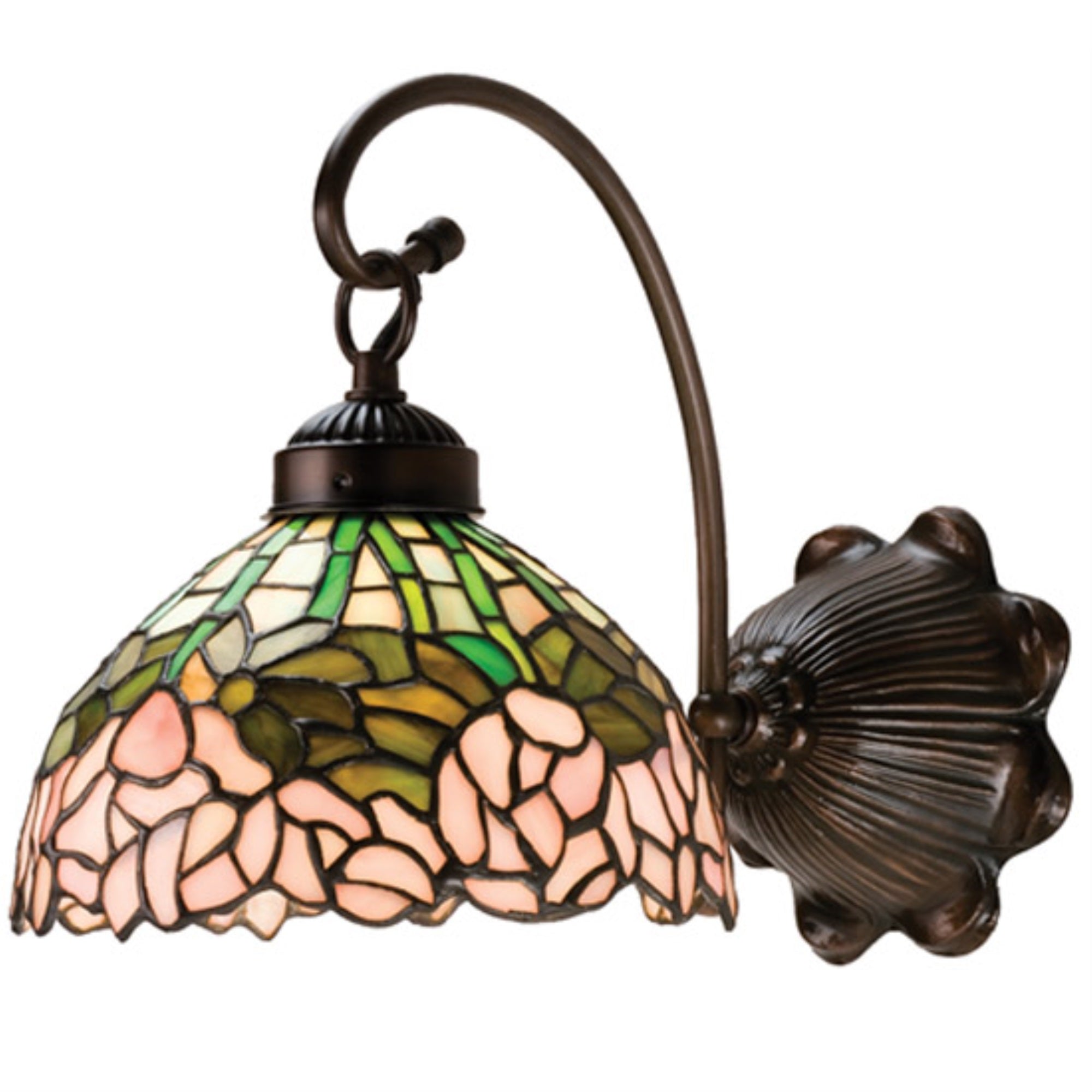 Meyda Tiffany Lighting 8in Width Metal Pendant, Model 18711, Finish: Purple/Blue Pink