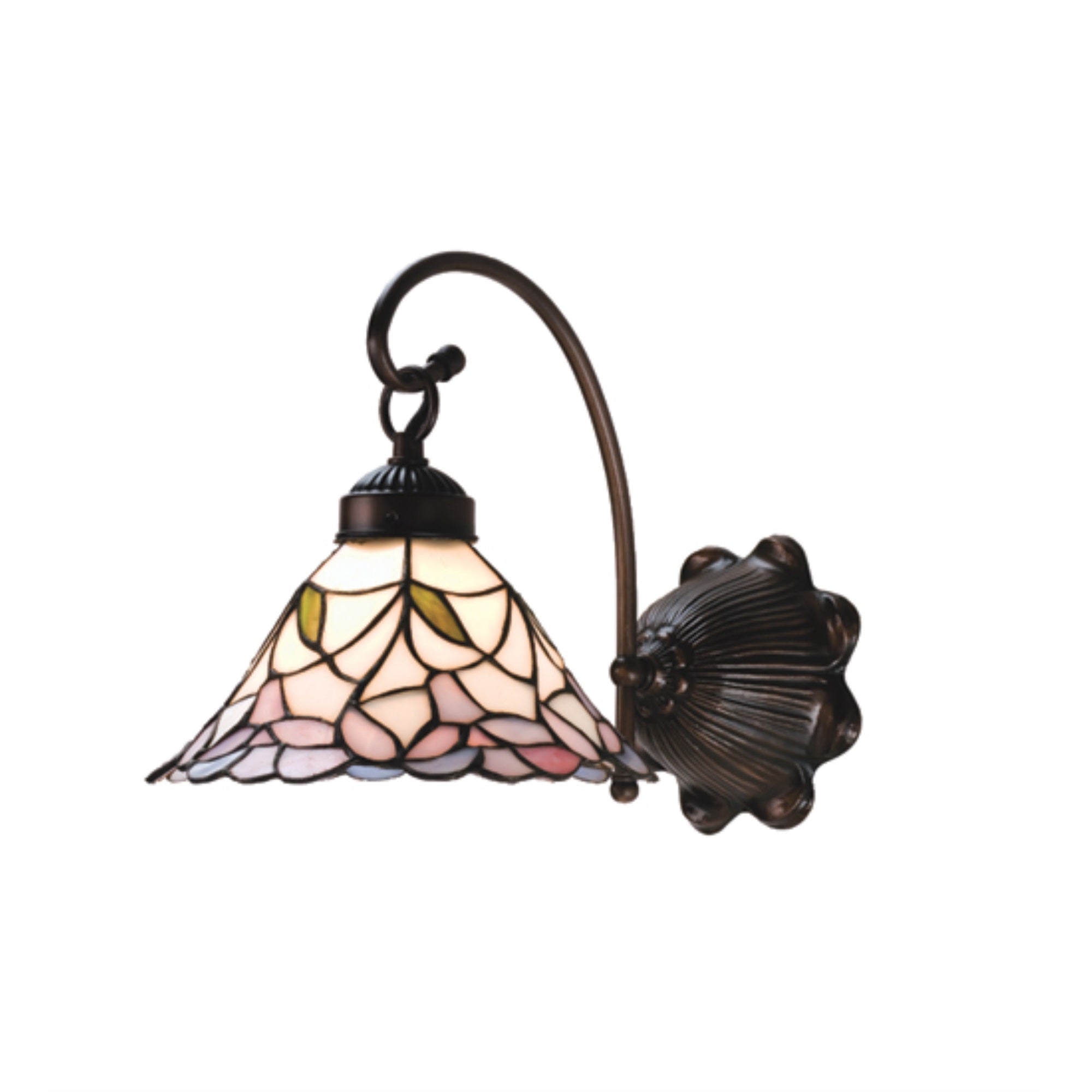 Meyda Tiffany Lighting Fixture, 8.5in Width, Metal, Ca Pink Mahogany Bronze, Model 18724