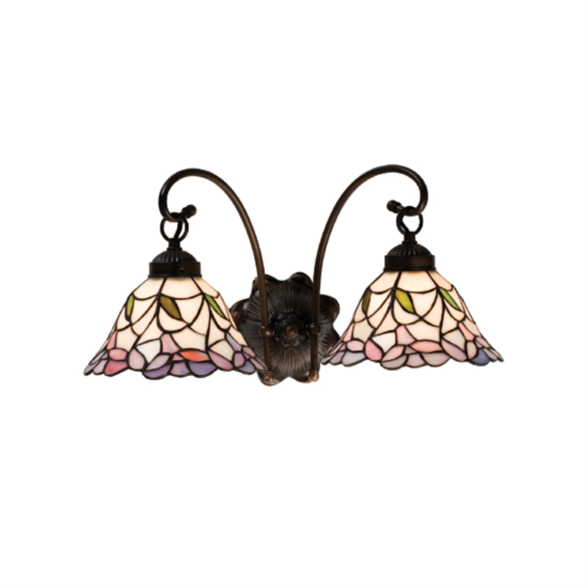 Meyda Tiffany Lighting Fixture, Metal, 20.5in Width, Ca Pink Mahogany Bronze, Model 18725