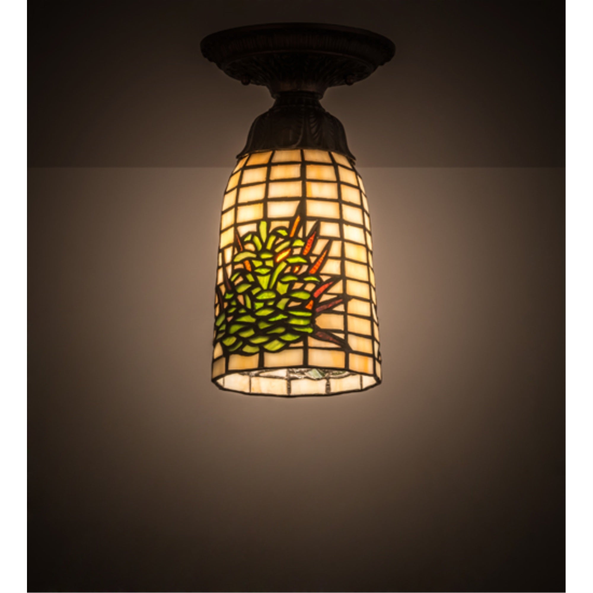 5 inchW Pine Barons Flushmount