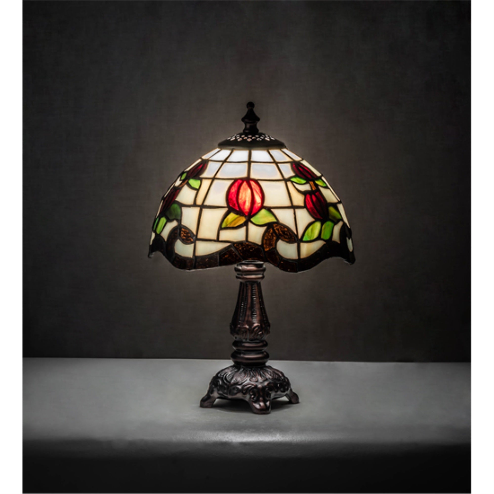 12 inch High Roseborder Mini Lamp
