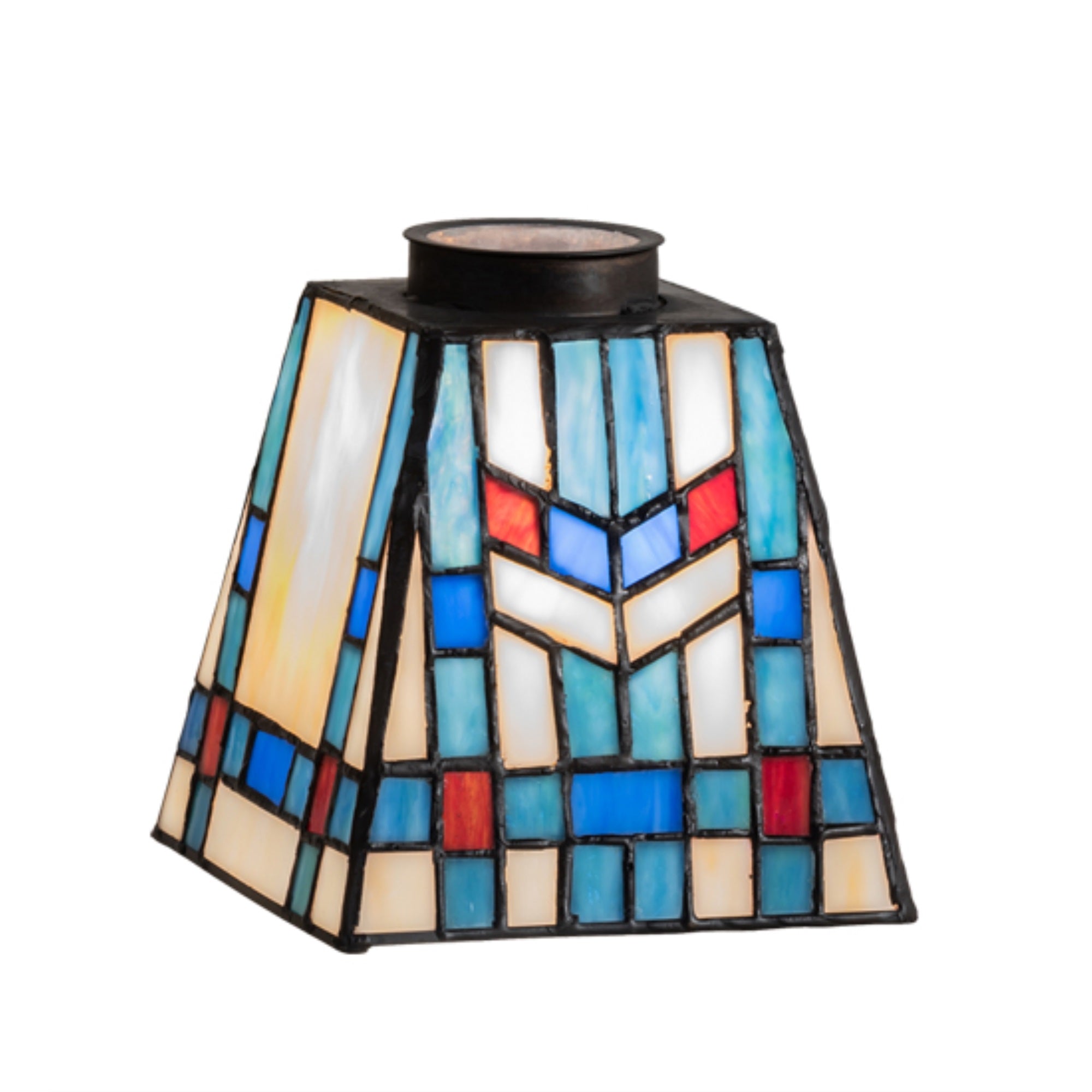 Meyda Tiffany Prairie Wheat Shade Light Fixture - 5 in. Square, Bronze/Dark Glass, Model 192831