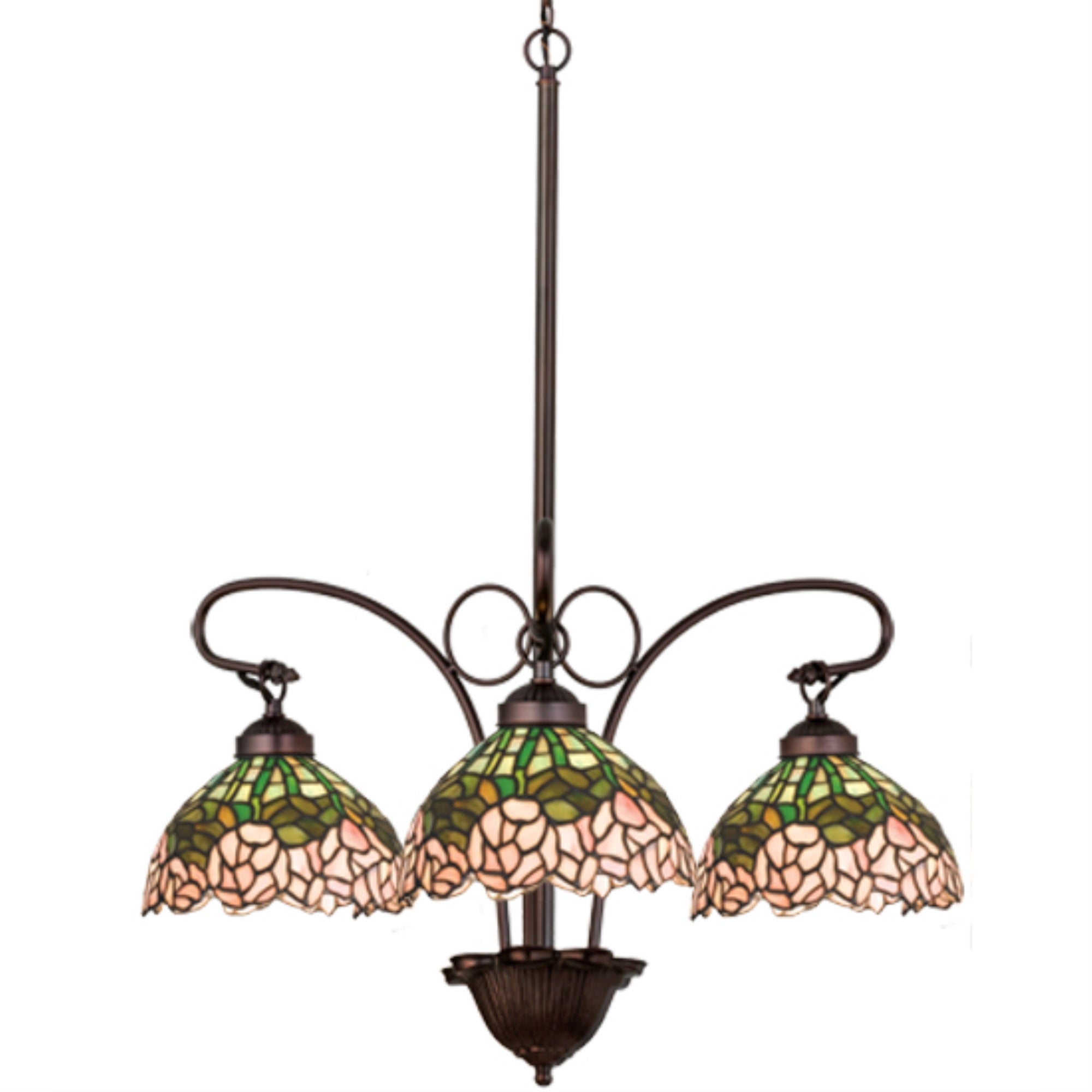 Meyda Tiffany Lighting Fixture, 24in Width, Metal, Mahogany Bronze Finish, Model 19895