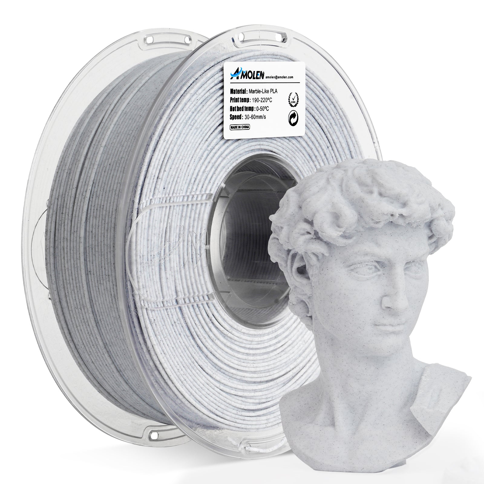 PLA Marble 1.75mm, 1KG/2.2LB