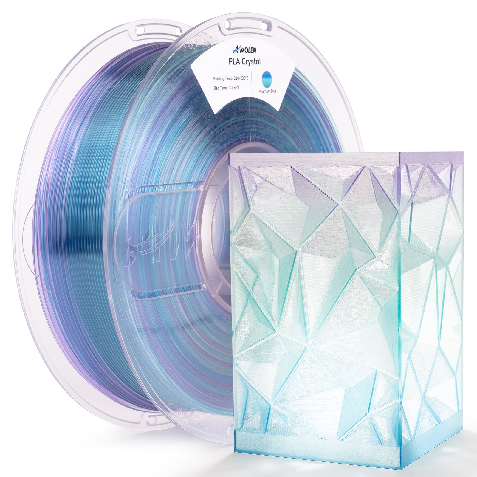 PLA Crystal-Transparent 1.75mm, 1KG/2.2LB
