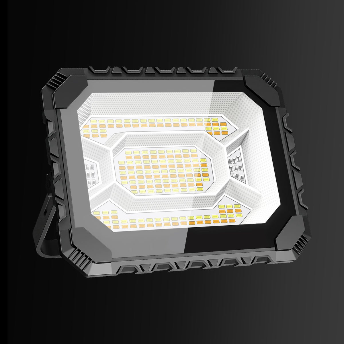 200W Solar Work Flood Light Rechargeable, 16000LM Portable Camping Lights 3000K/4500K/6500K, 16000mAh Battery