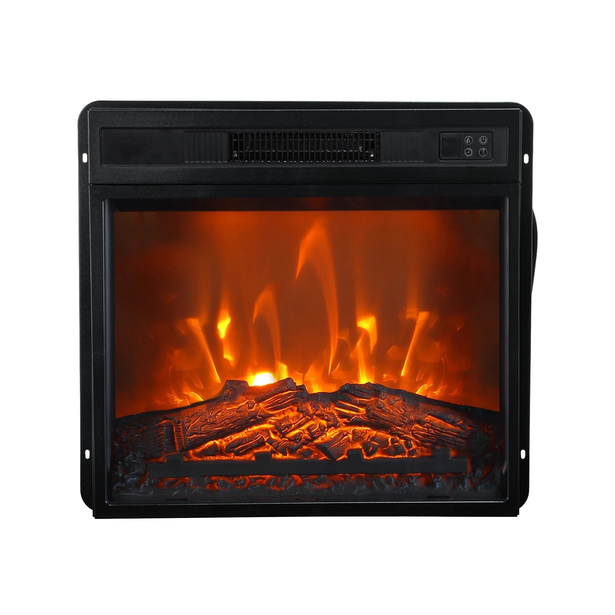 18" Modern Black Insert Electric Fireplace