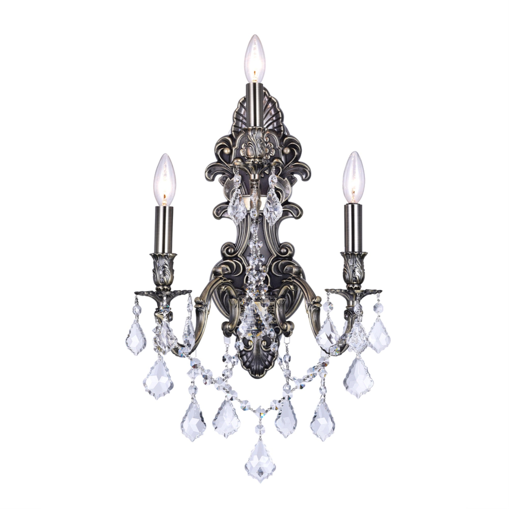 3 Light Wall Sconce with Antique Brass finish