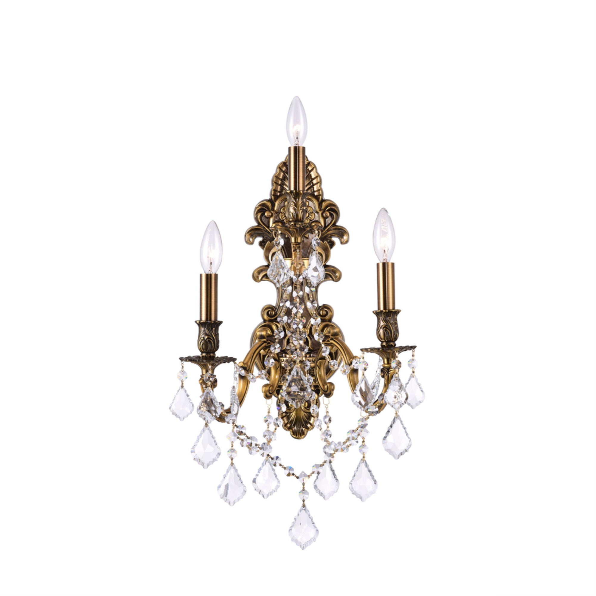 3 Light Wall Sconce with French Gold finish