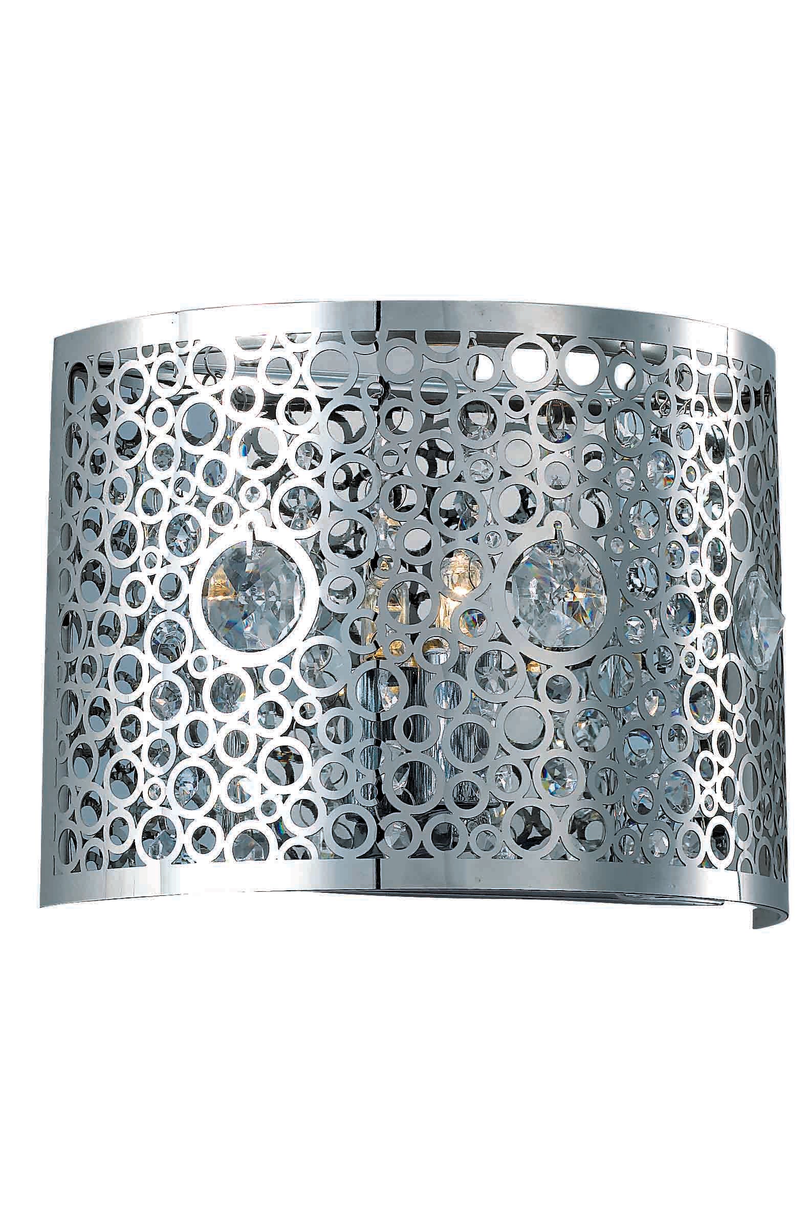 Soho 1 light Chrome Wall Sconce Clear Royal Cut Crystal