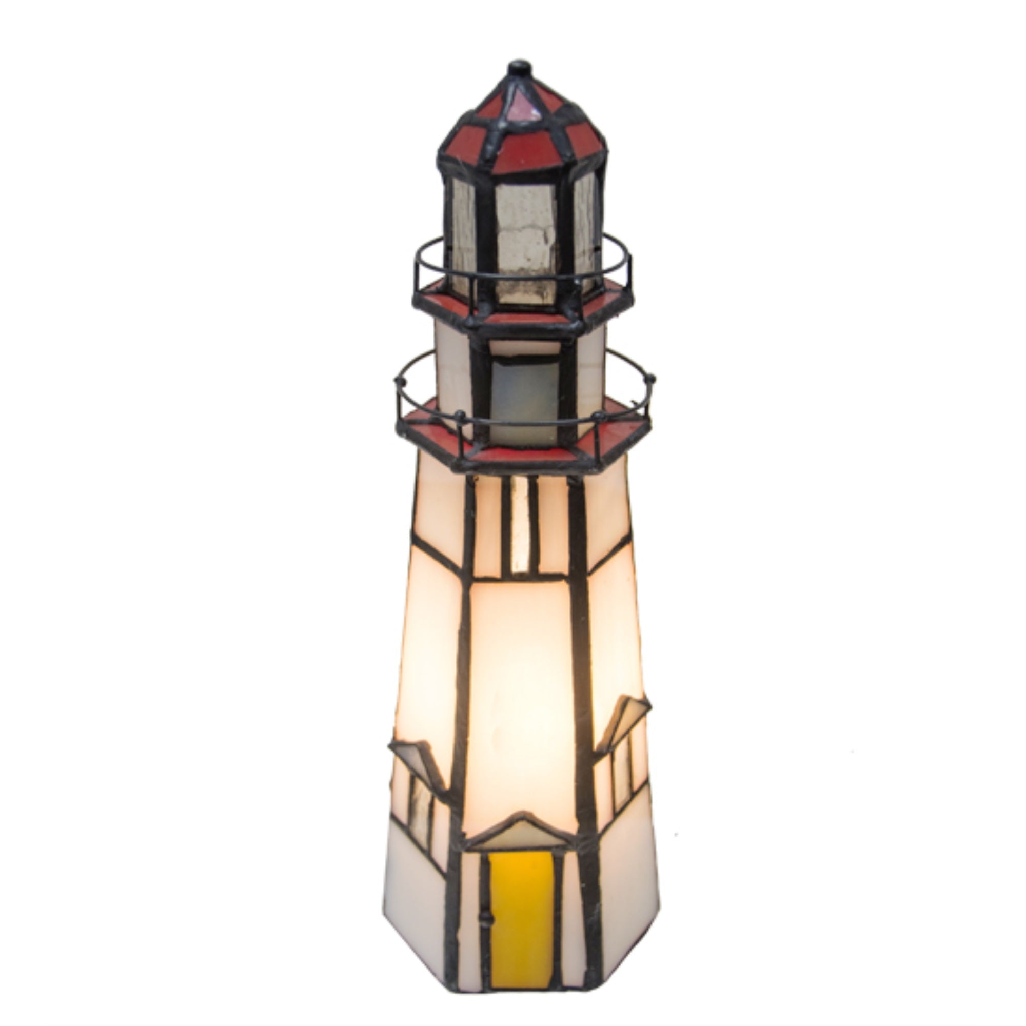 9 inchH The Lighthouse on Marble Head Accent Lamp