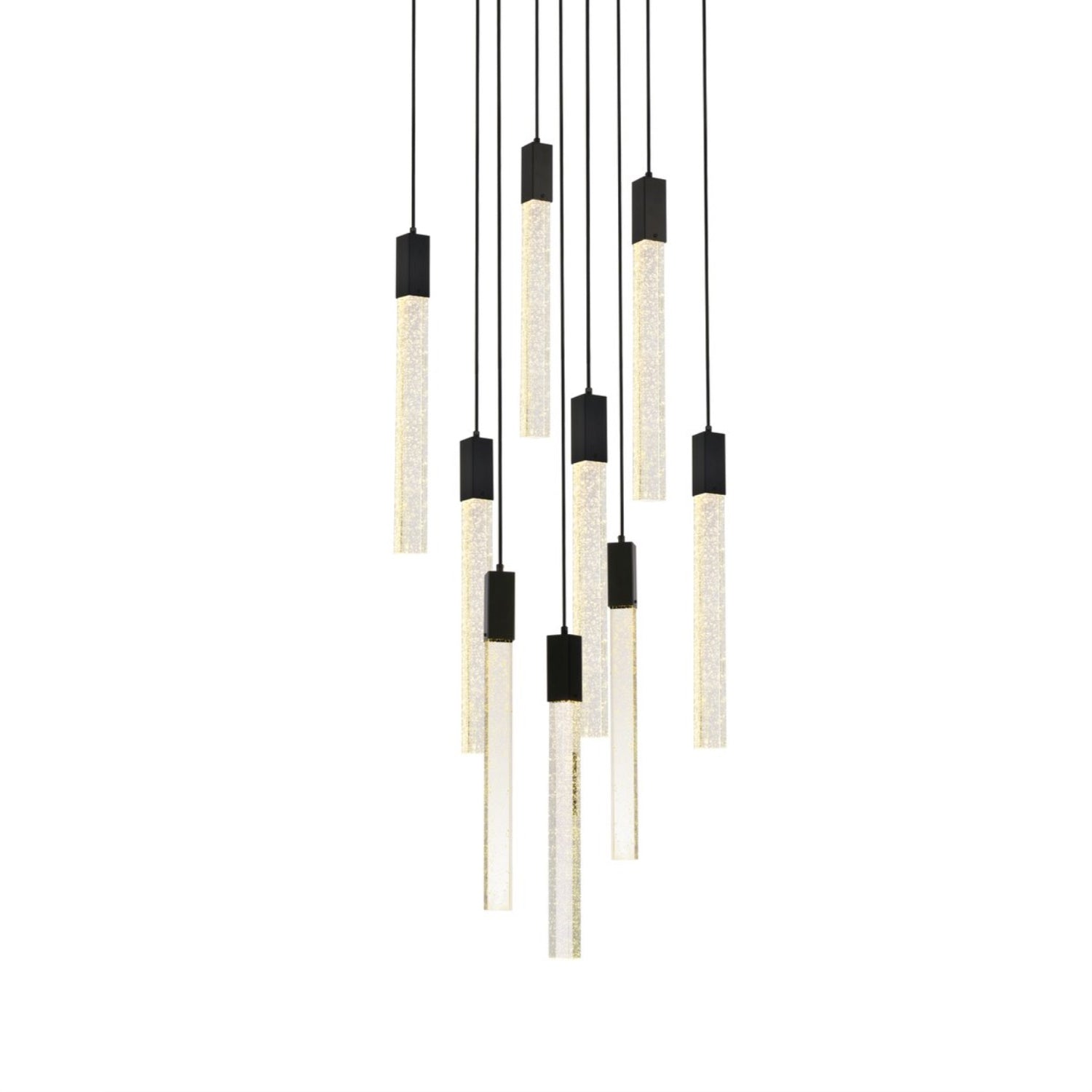 Weston 9 lights pendant in black