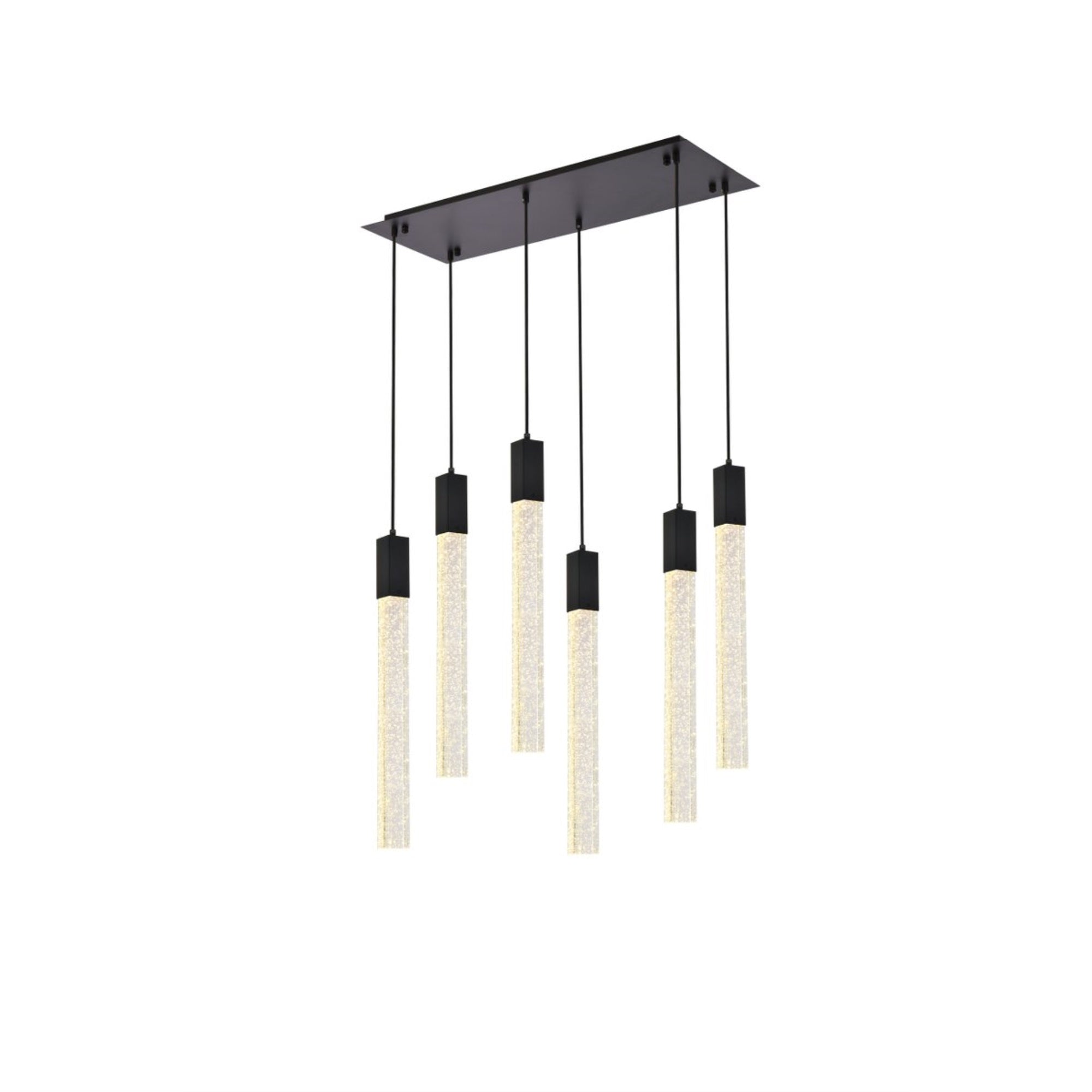 Weston 6 lights pendant in black