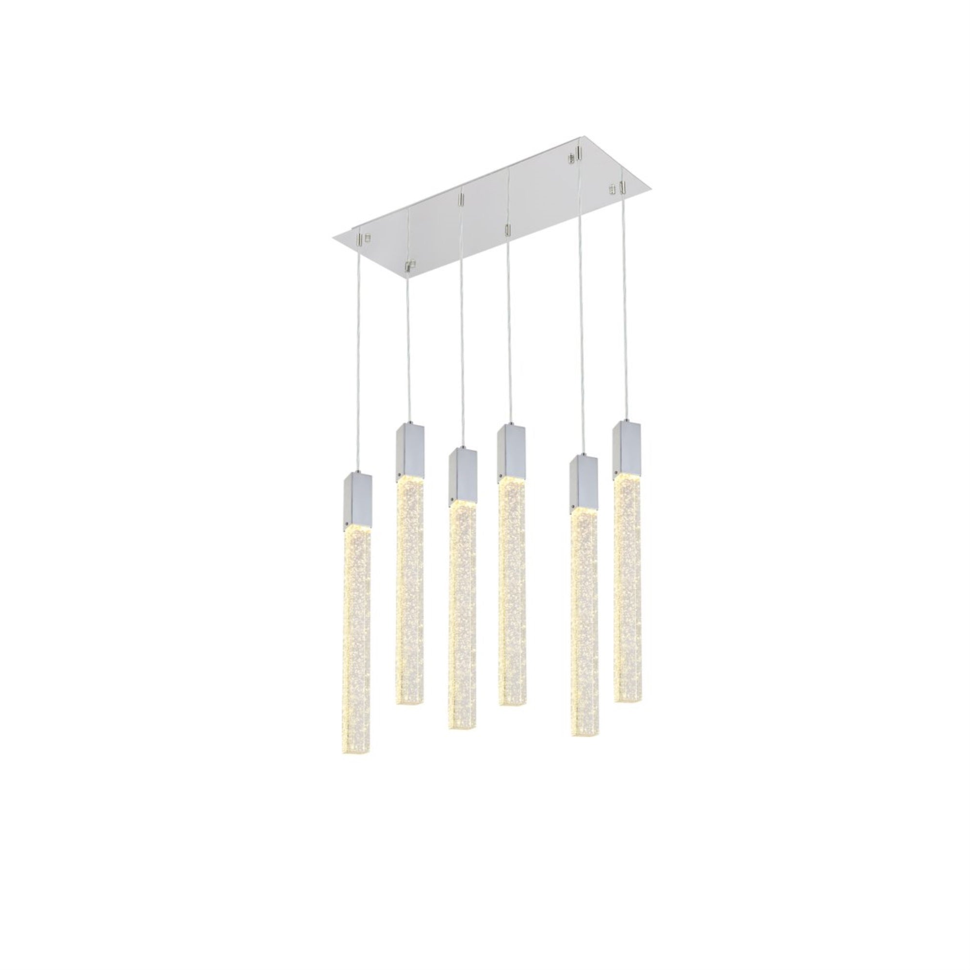 Weston 6 lights pendant in chrome